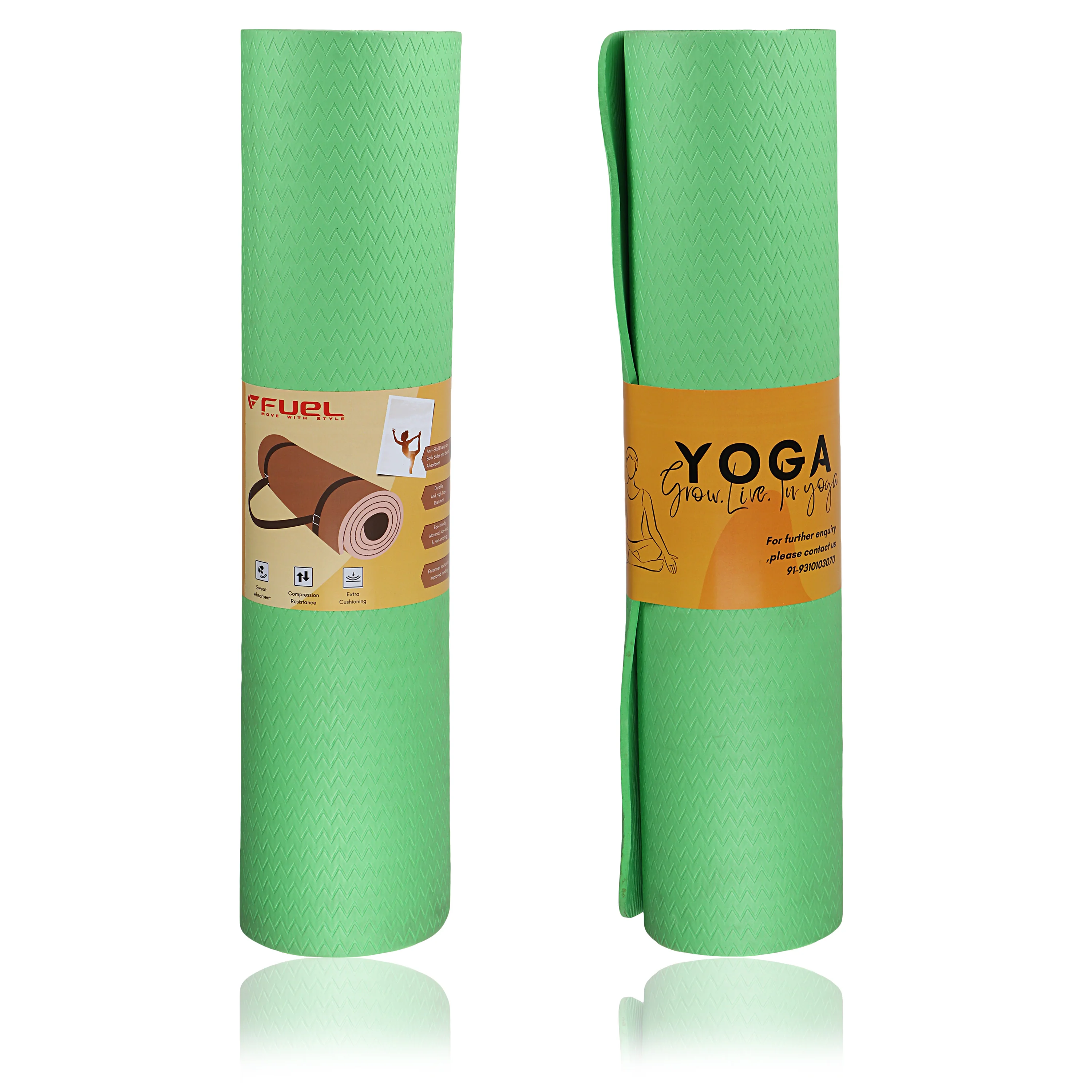 Fuel EVA Yoga Mat (Black/Green) - Image 11