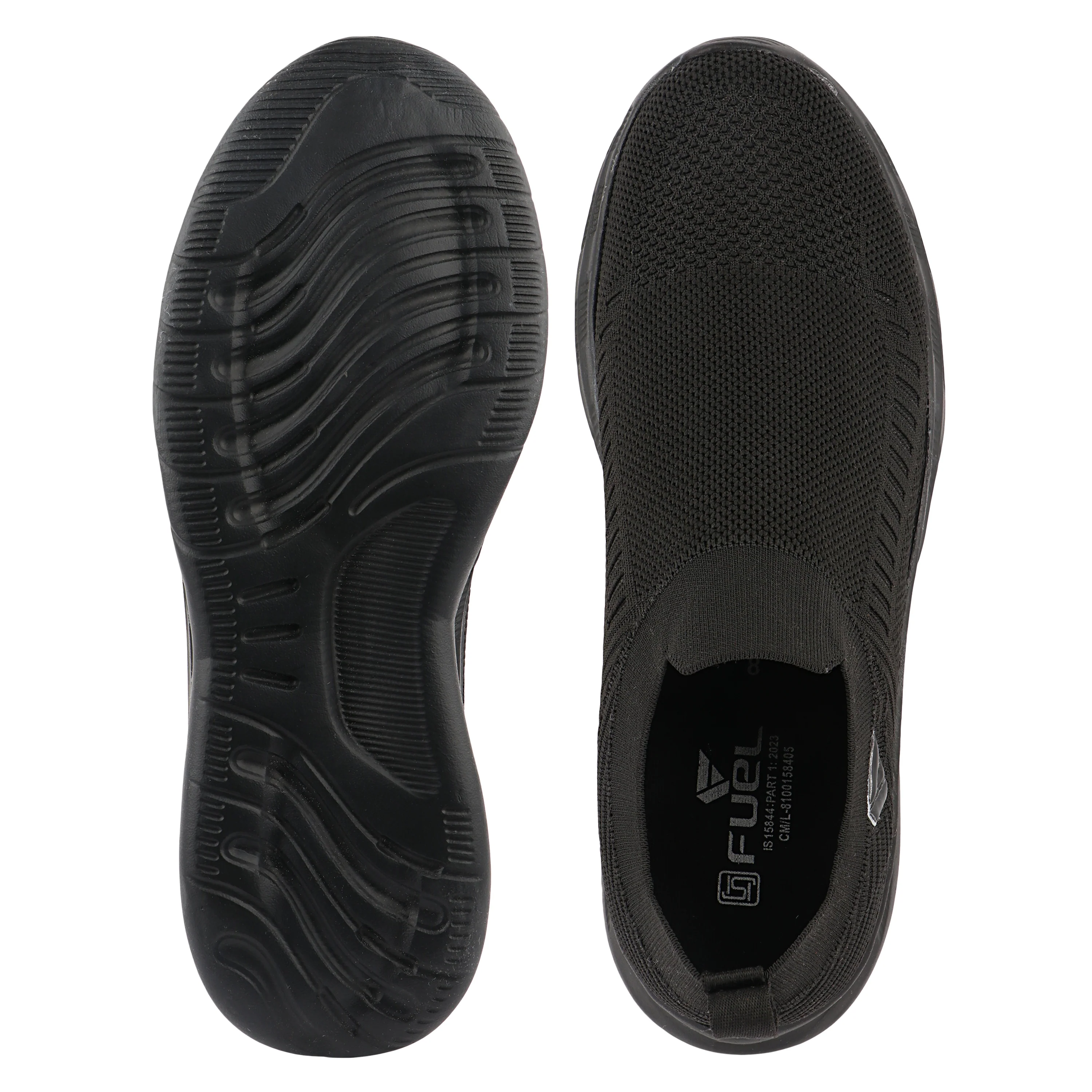 FUEL Flash Lightweight & Breathable Cushioned EVA Sole Slip-On Casual Shoes for Men's (Black) - Image 4