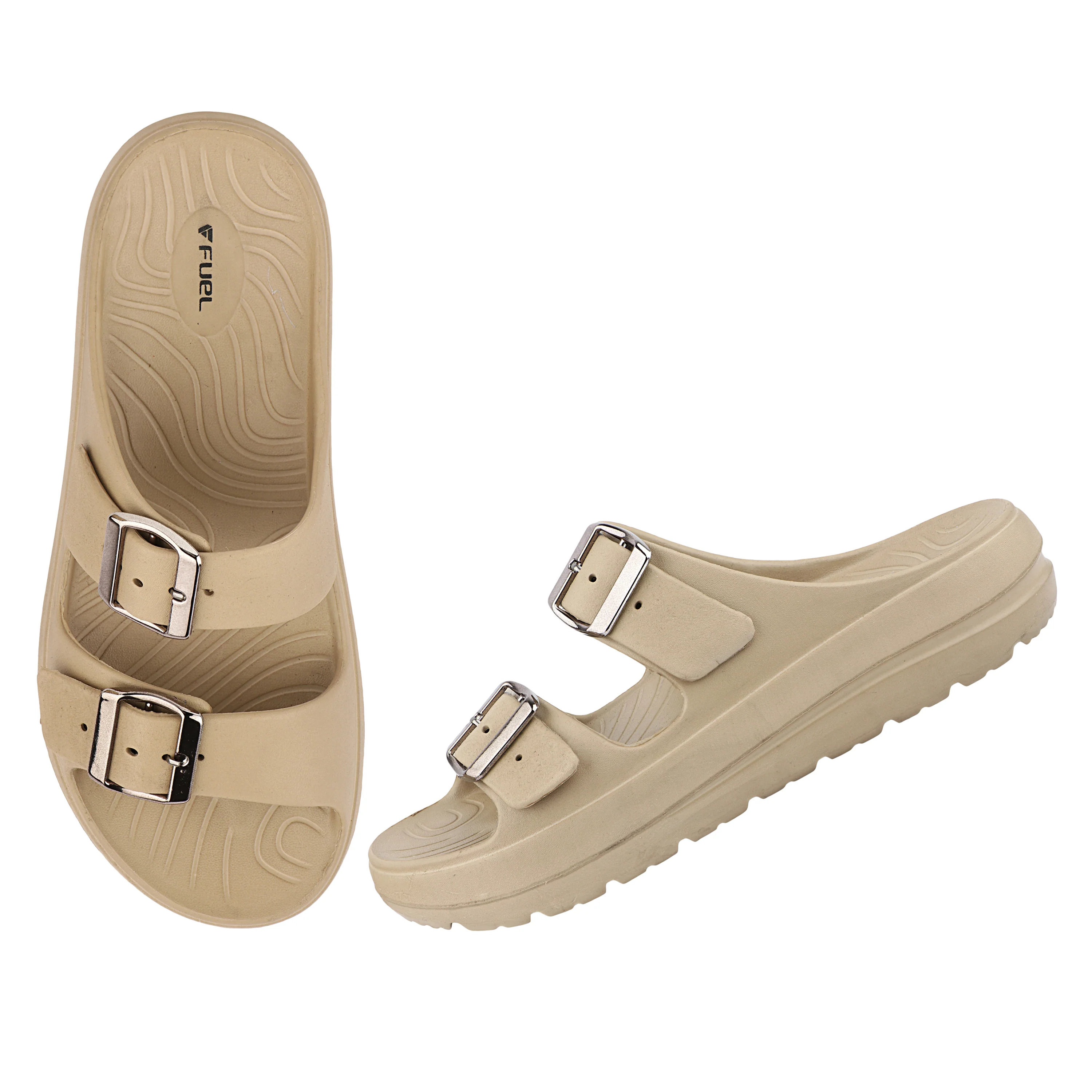 FUEL Florida Lightweight and Comfortable with Soft Cushioned Footbed & Slip-On Design for Women's (Beige) - Image 6