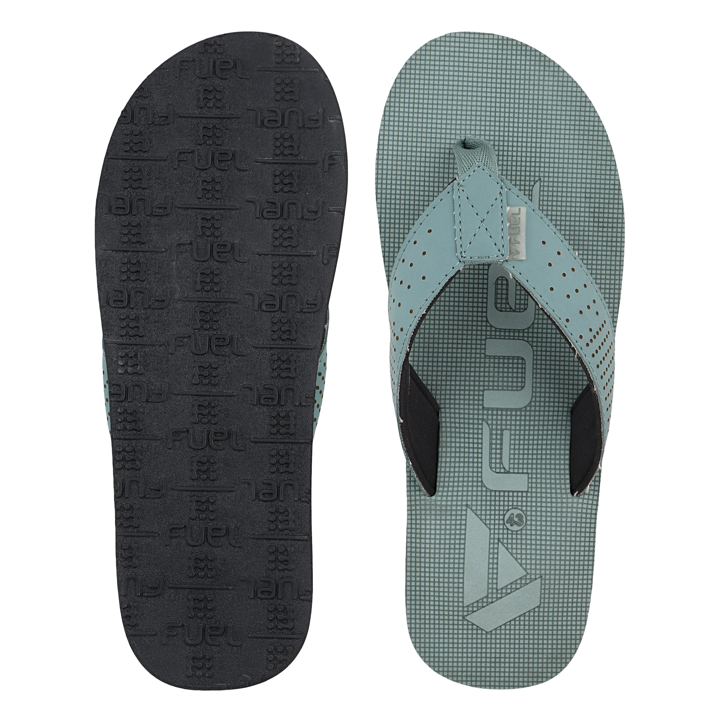 FUEL FMS-02 Comfortable & Light weight Men's Slippers (Mist-Green) - Image 4