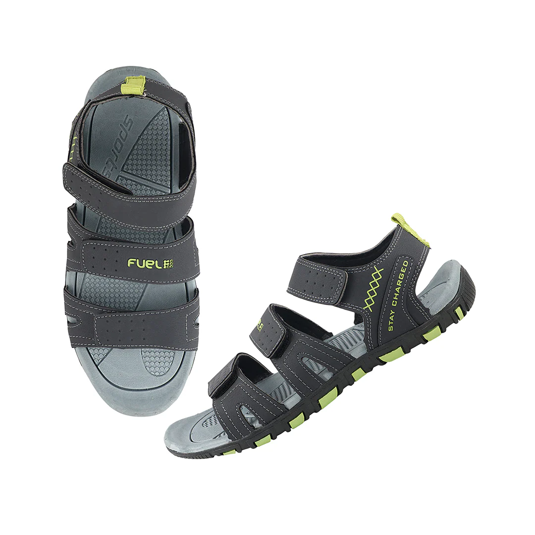 FUEL Force Comfortable Sports Sandals For Men's (Grey) - Image 7