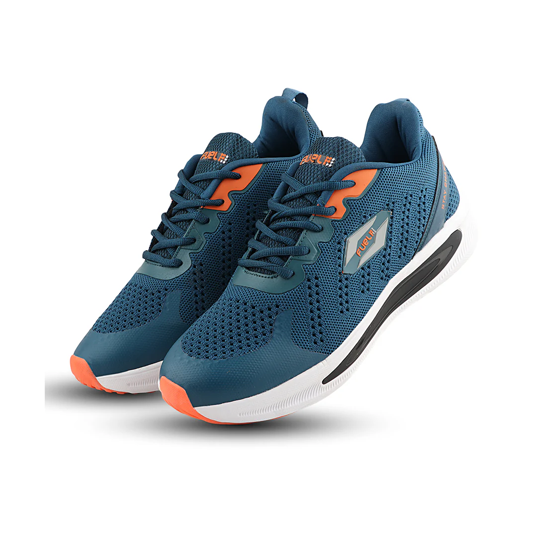 FUEL Freedom Lightweight with Knitted Design Sports Shoes for Men (T-Blue) - Image 4