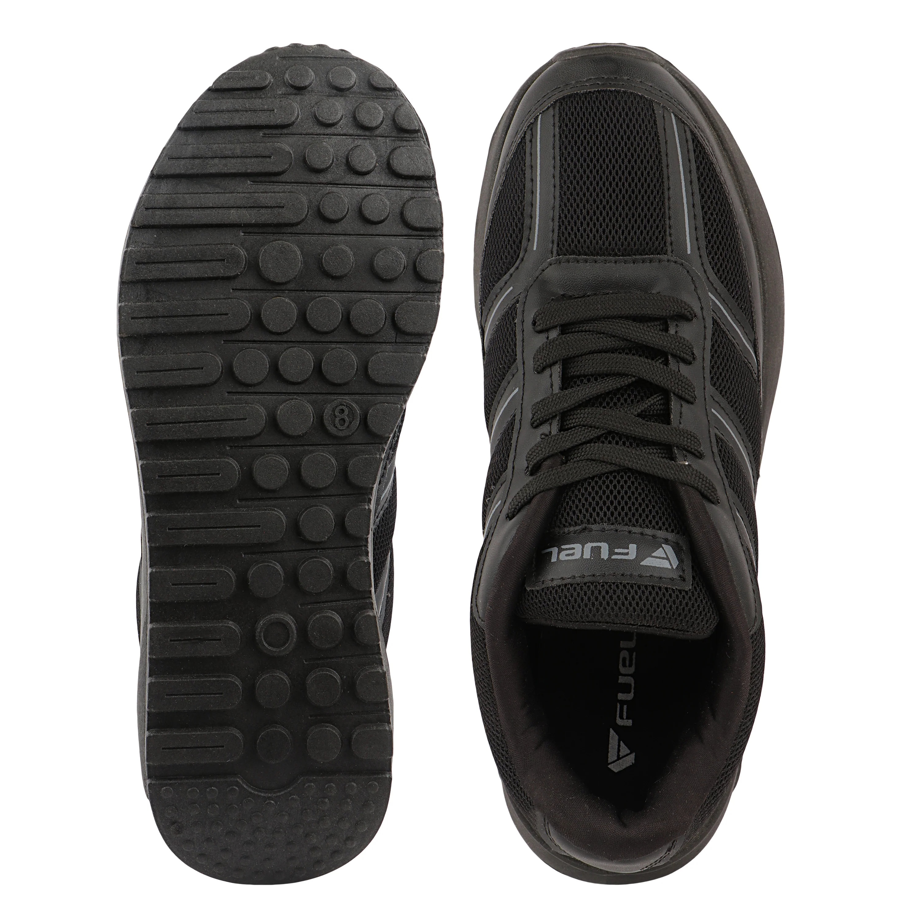 FUEL Frenzy Lightweight & Durable with Stylish Corduroy Cushioned Comfort Durable PVC Sole for Men's (Black) - Image 5