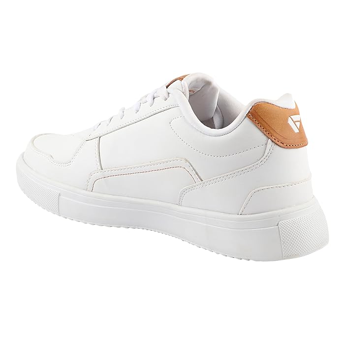 FUEL FS-01 Casual Lace-Up Sneakers Shoes for Men (White Tan) - Image 3
