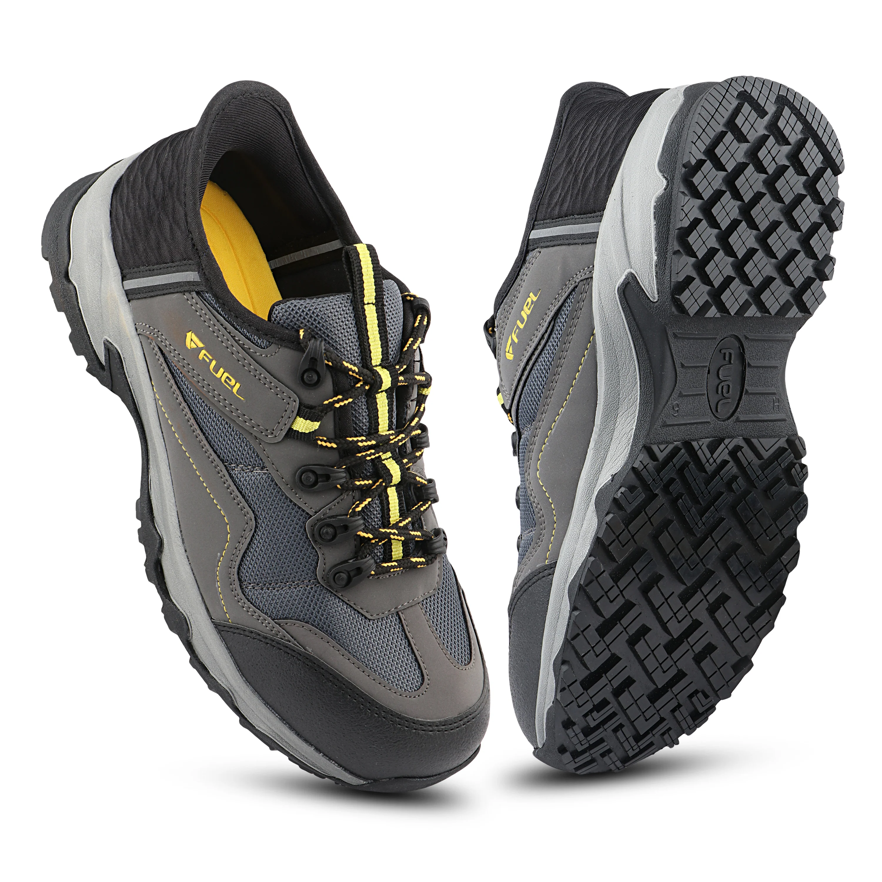 FUEL Futurix Breathable Mesh and Anti-Slip EVA+Rubber Sole with Composite Toe Protection of Industrial Work Safety Shoes for Men's (Grey) - Image 5