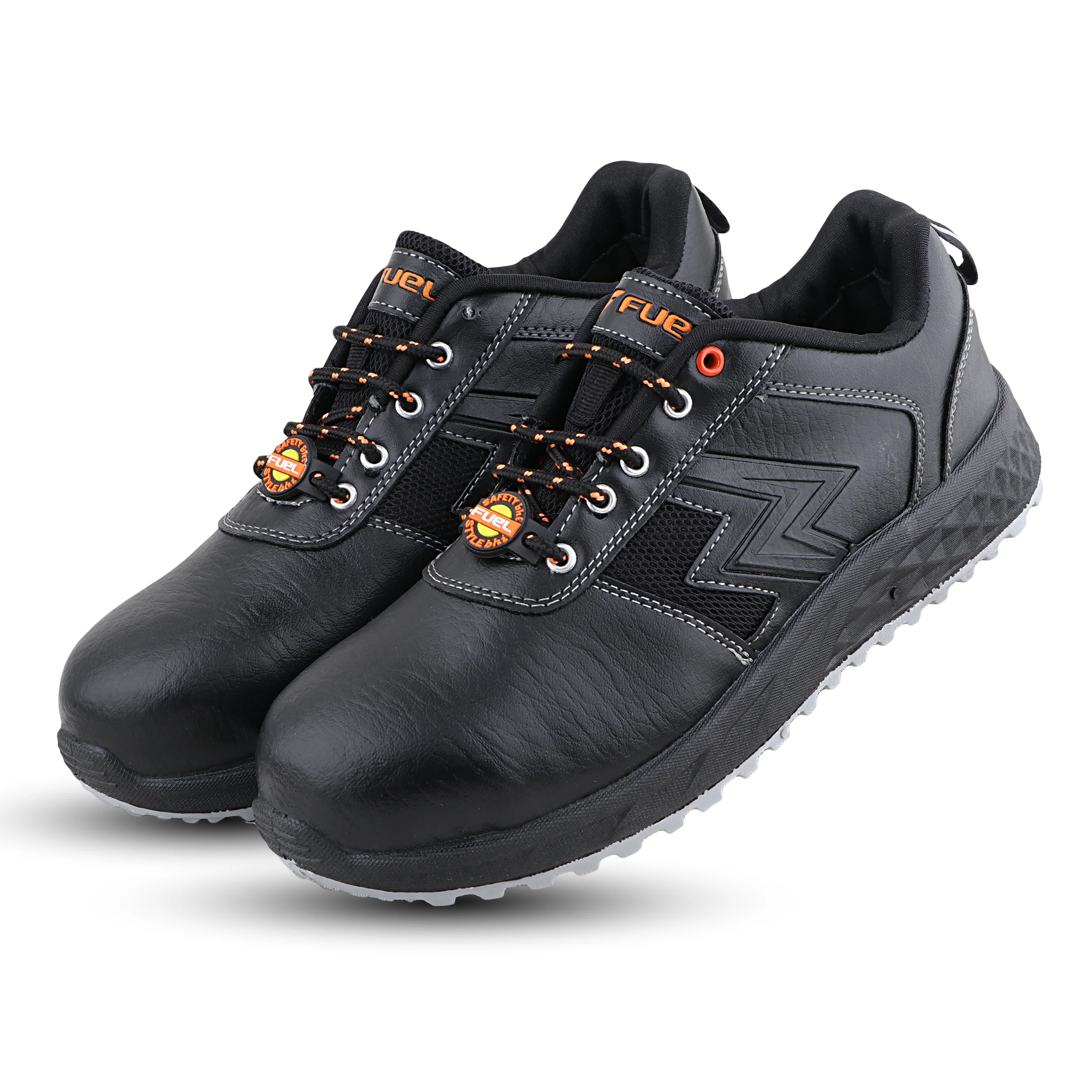 FUEL Gravix Synthetic Upper & PVC double density Sole Industrial Steel Toe Safety Shoes for Men (Black) - Image 4