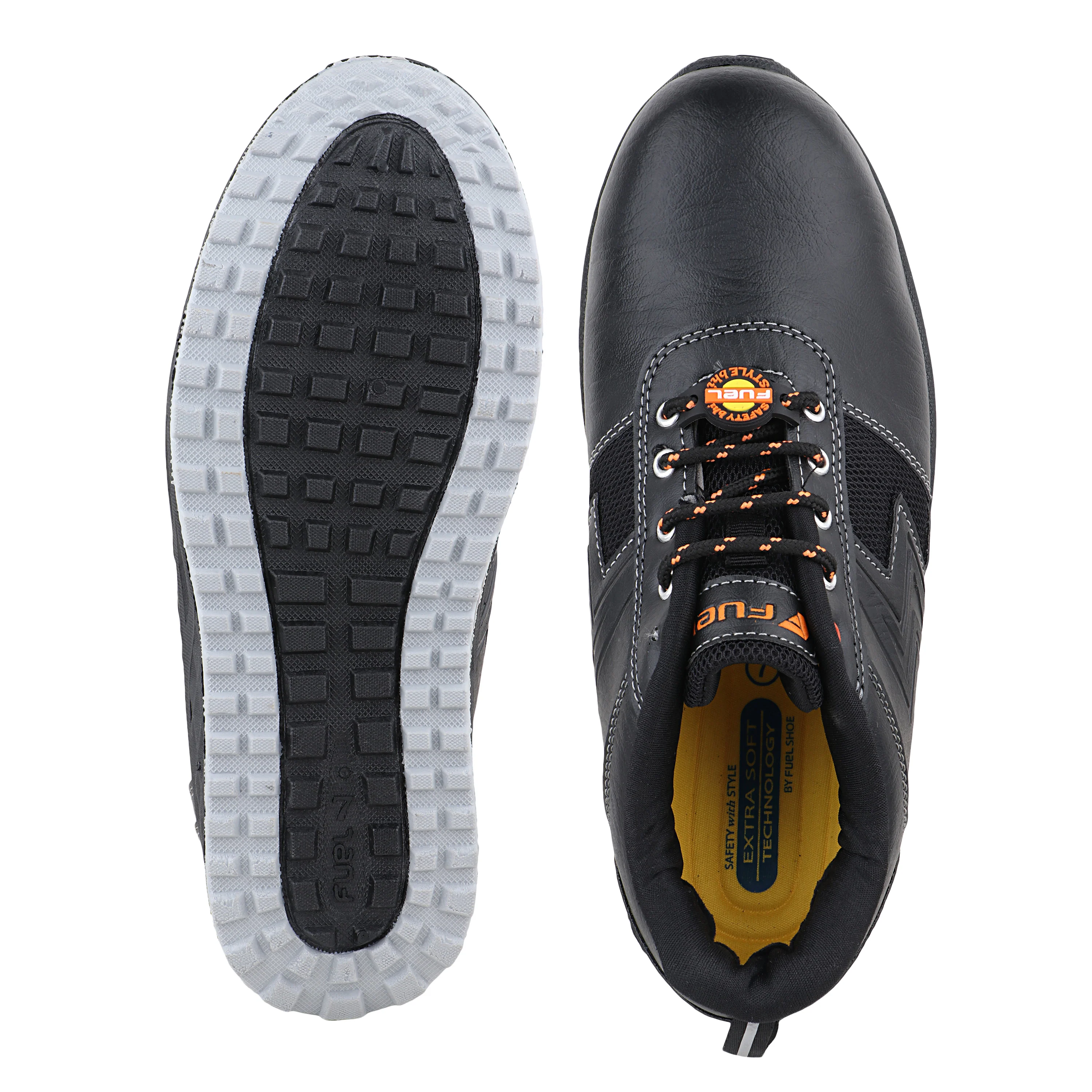 FUEL Gravix Synthetic Upper & PVC double density Sole Industrial Steel Toe Safety Shoes for Men (Black) - Image 5