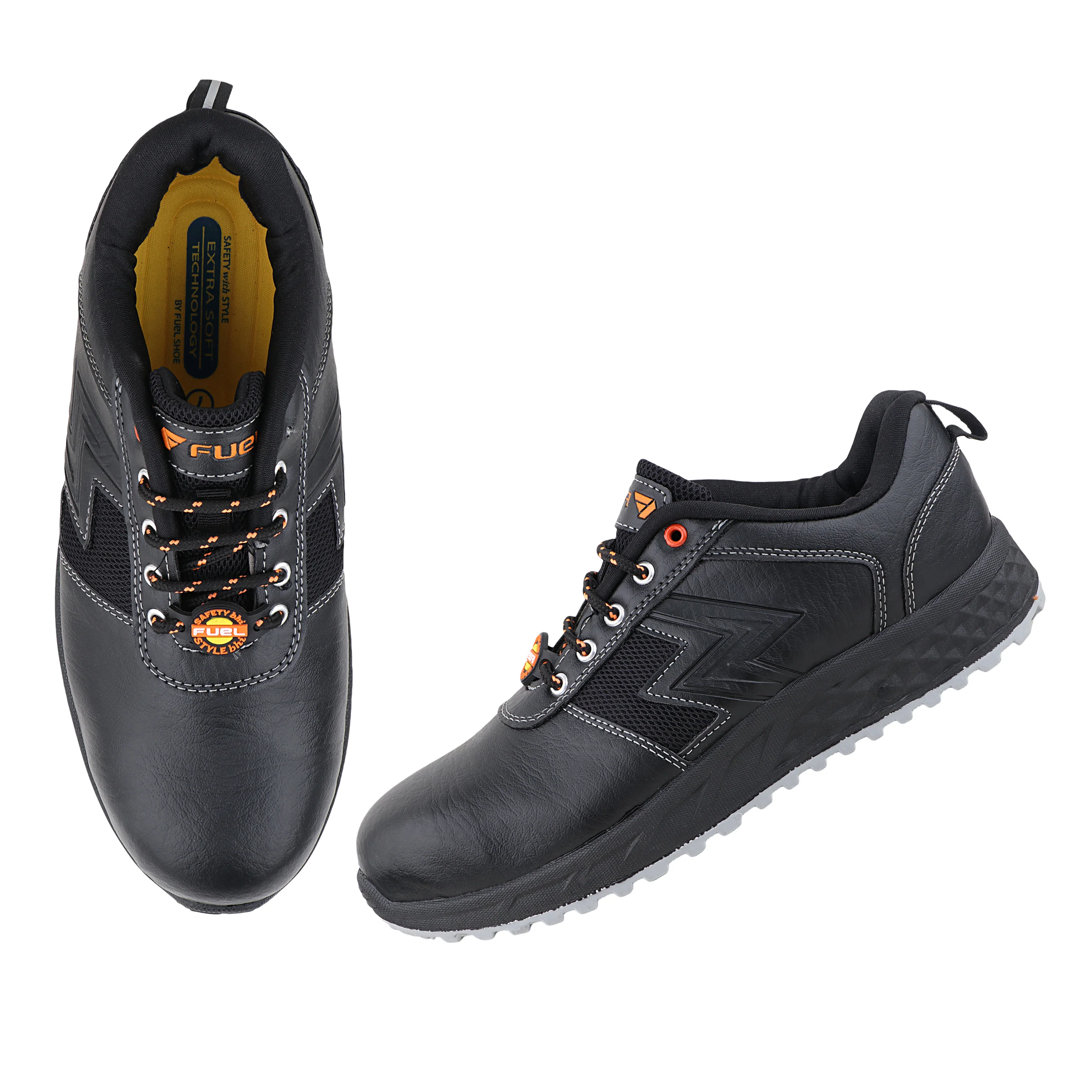 FUEL Gravix Synthetic Upper & PVC double density Sole Industrial Steel Toe Safety Shoes for Men (Black) - Image 7