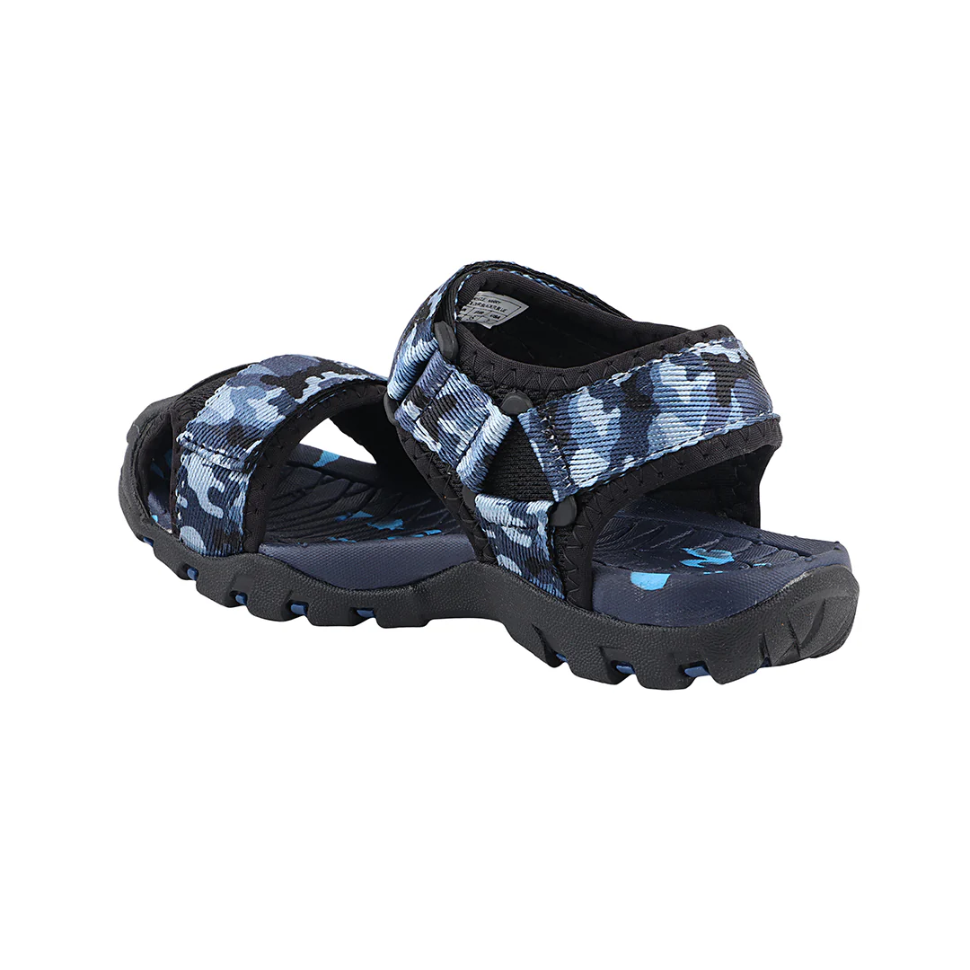 Fuel Harry Comfortable Outdoor & Casual with Stretchable Lycra Upper and Adjustable Velcro Strap Sandals (Black) - Image 3