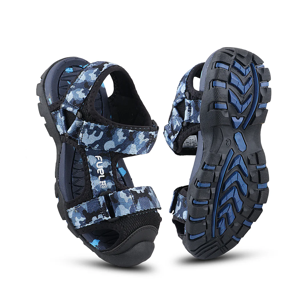 Fuel Harry Comfortable Outdoor & Casual with Stretchable Lycra Upper and Adjustable Velcro Strap Sandals (Black) - Image 6