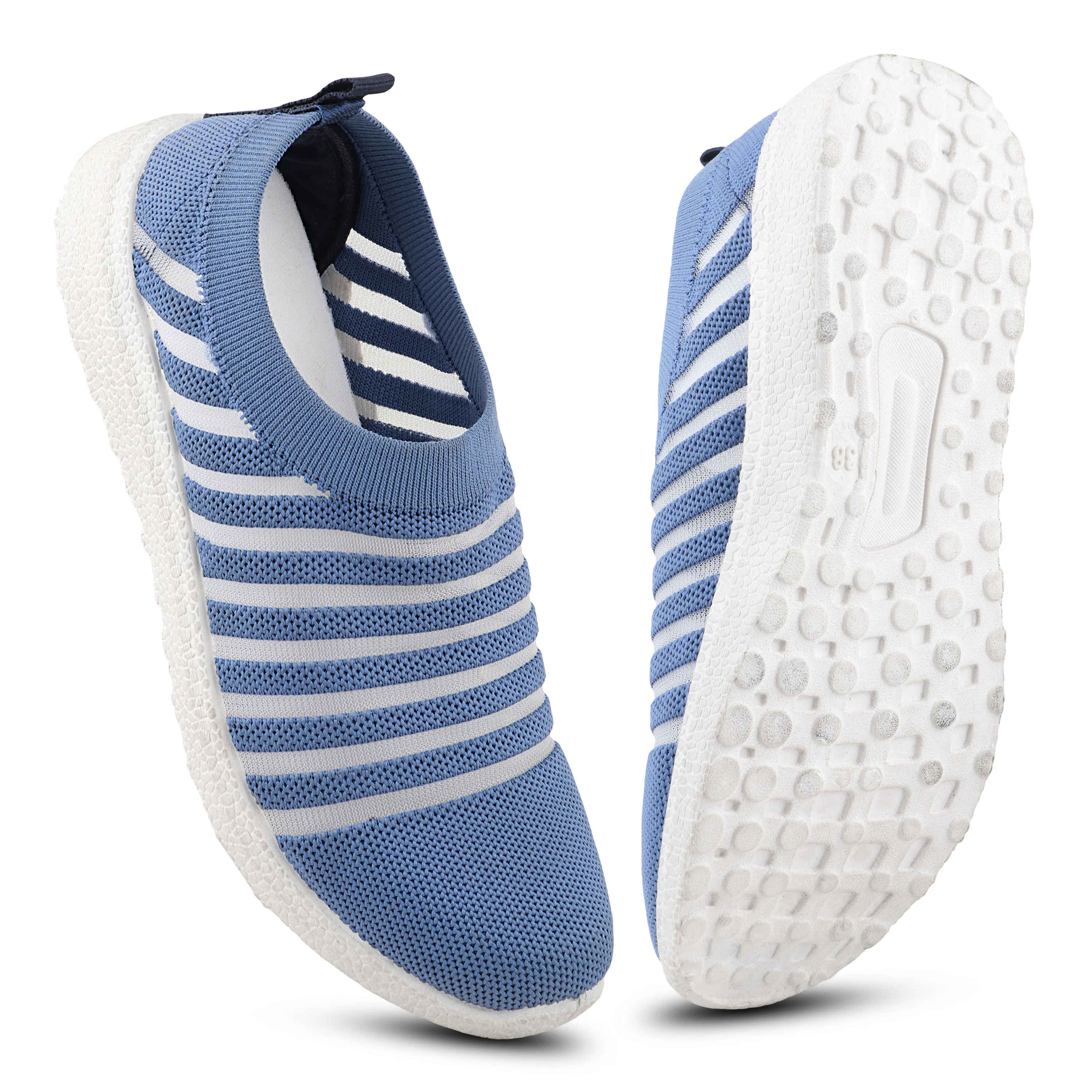 FUEL Hazel Breathable Ultra-Lightweight Women Slip-on Sports Shoes (Blue) - Image 5