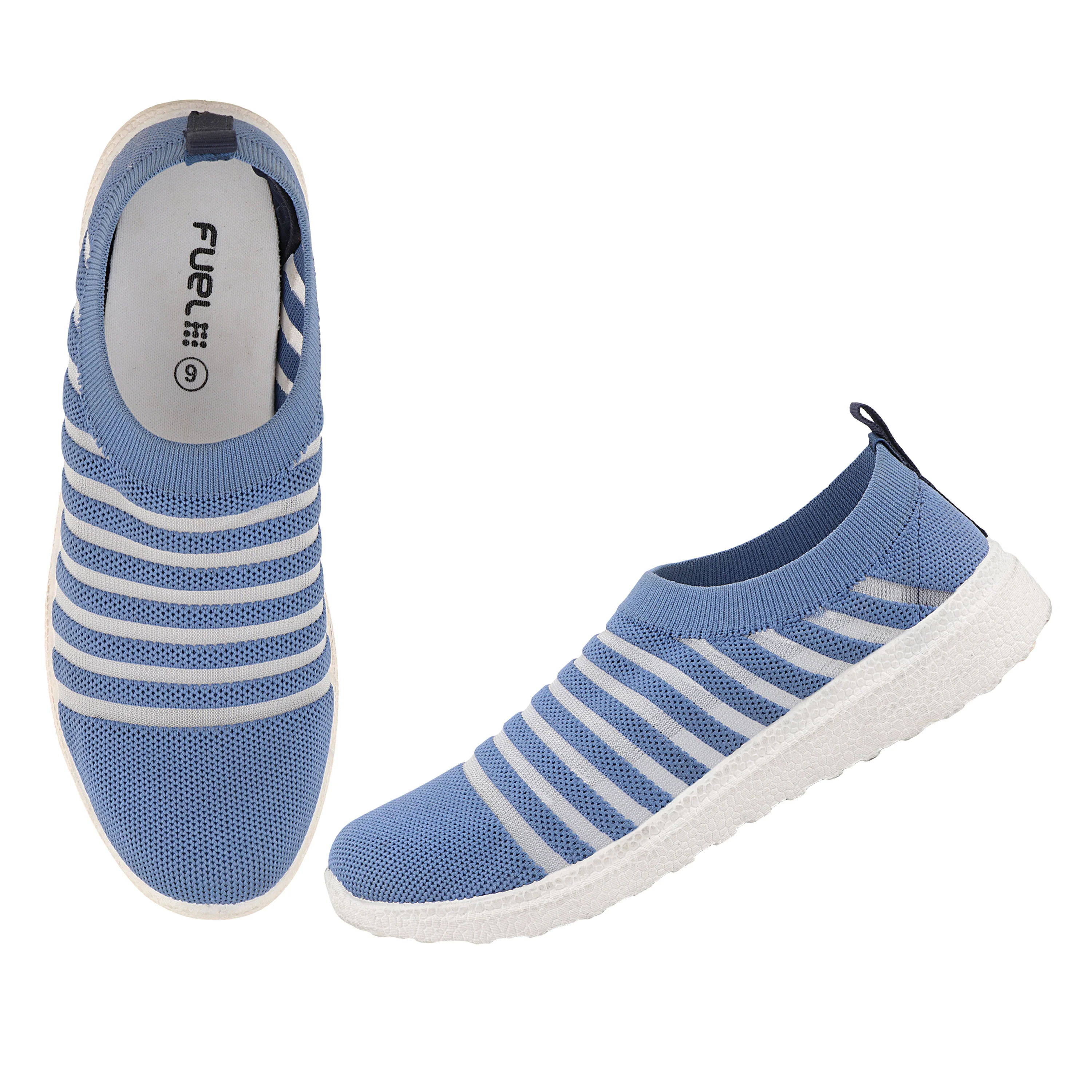 FUEL Hazel Breathable Ultra-Lightweight Women Slip-on Sports Shoes (Blue) - Image 6