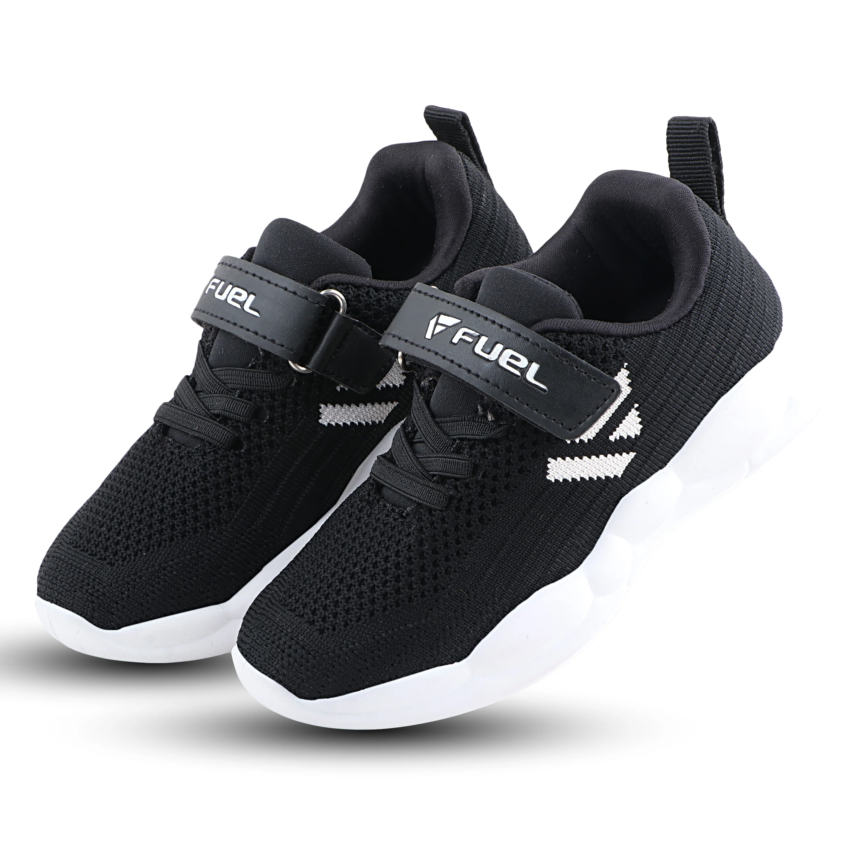 FUEL Holex Lightweight & Comfortable Cushioned Footbed Walking & Casual Shoes for Kid's (Black) - Image 4