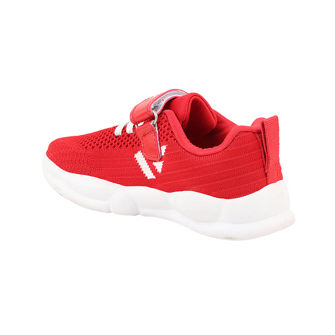 FUEL Holex Lightweight & Comfortable Cushioned Footbed Walking & Casual Shoes for Kid's (Red) - Image 3