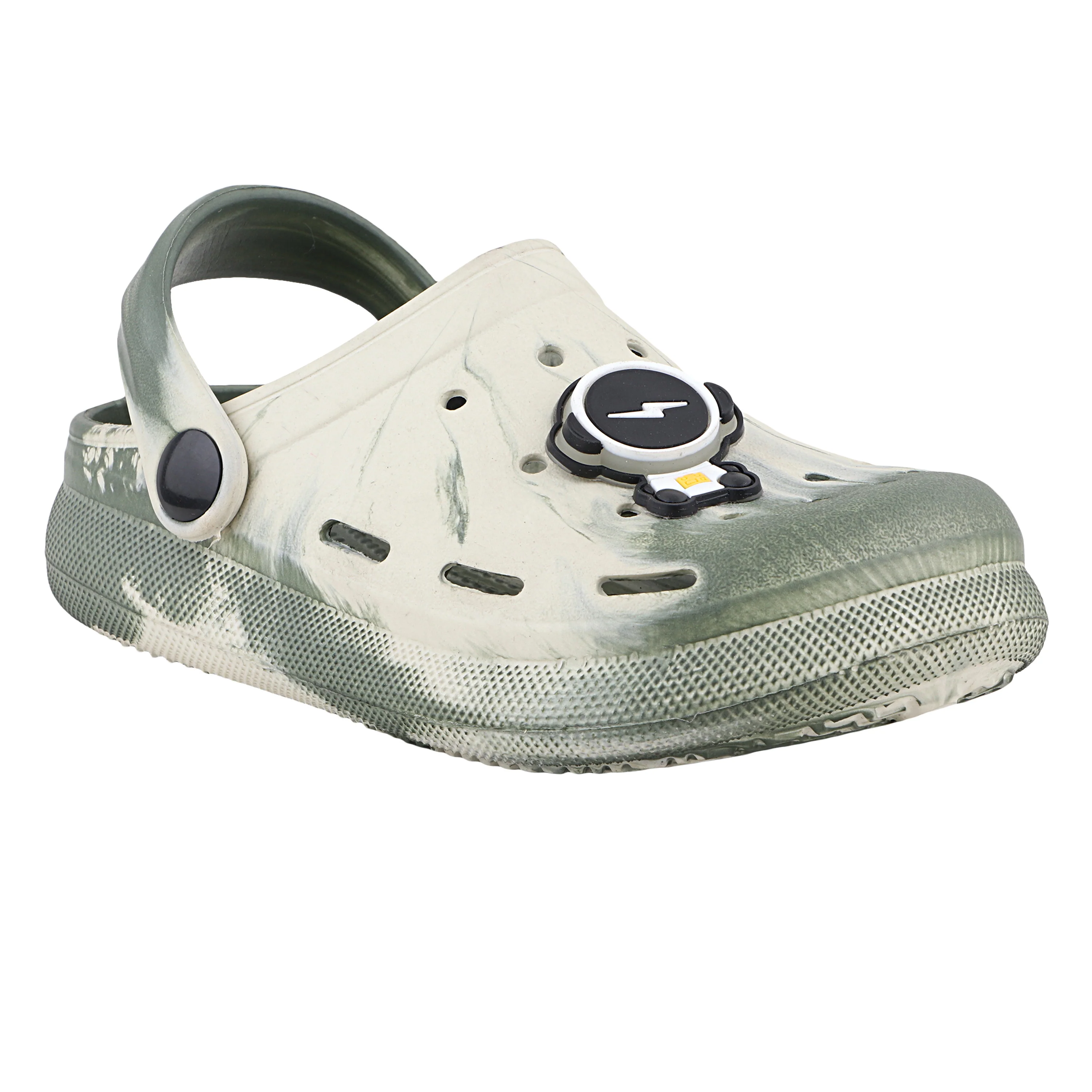FUEL Hooper-01 Fully EVA Clogs for Kids Comfortable Anti-Skid & Waterproof Footwear (Olive)