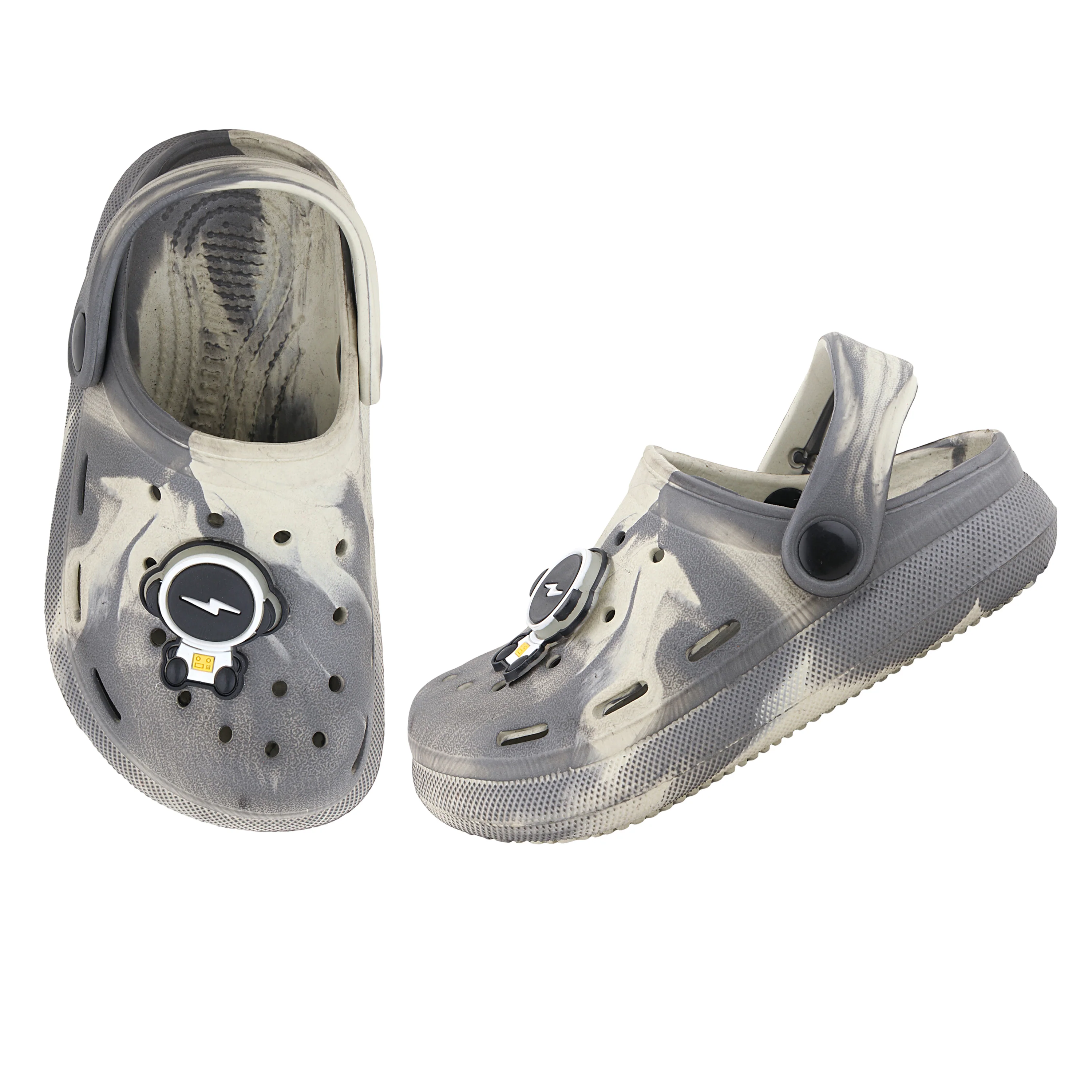 FUEL Hooper-01 Fully EVA Clogs for Kids Comfortable Anti-Skid & Waterproof Footwear (Grey) - Image 5