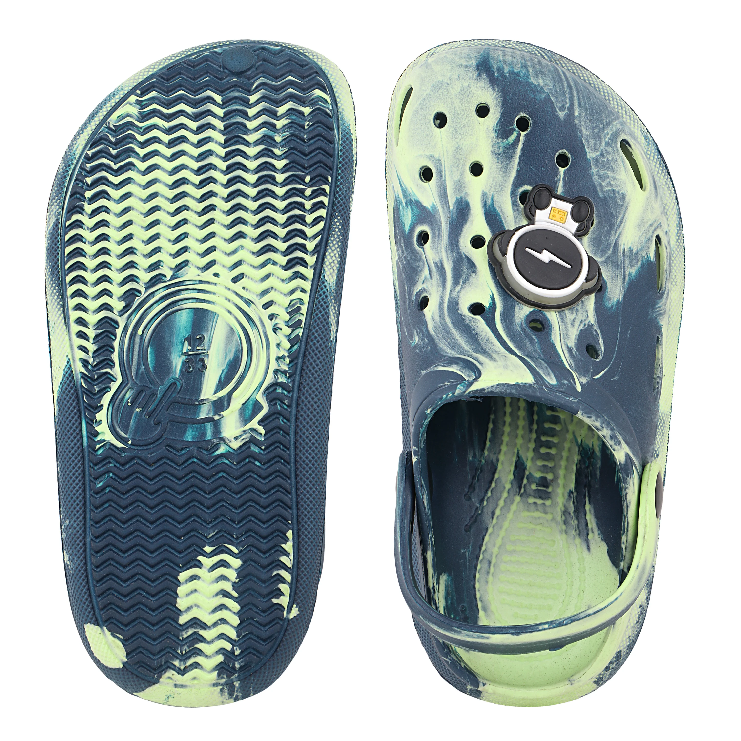 FUEL Hooper-01 Fully EVA Clogs for Kids Comfortable Anti-Skid & Waterproof Footwear (Navy) - Image 4
