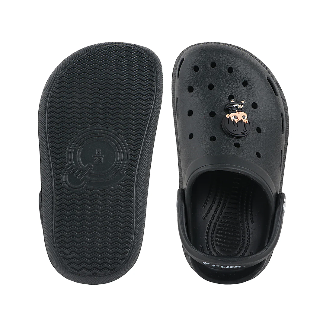 FUEL Hooper Lightweight & Comfortable Pull-On Casual Clogs with Cushioned Footbed for Kids (Black) - Image 6