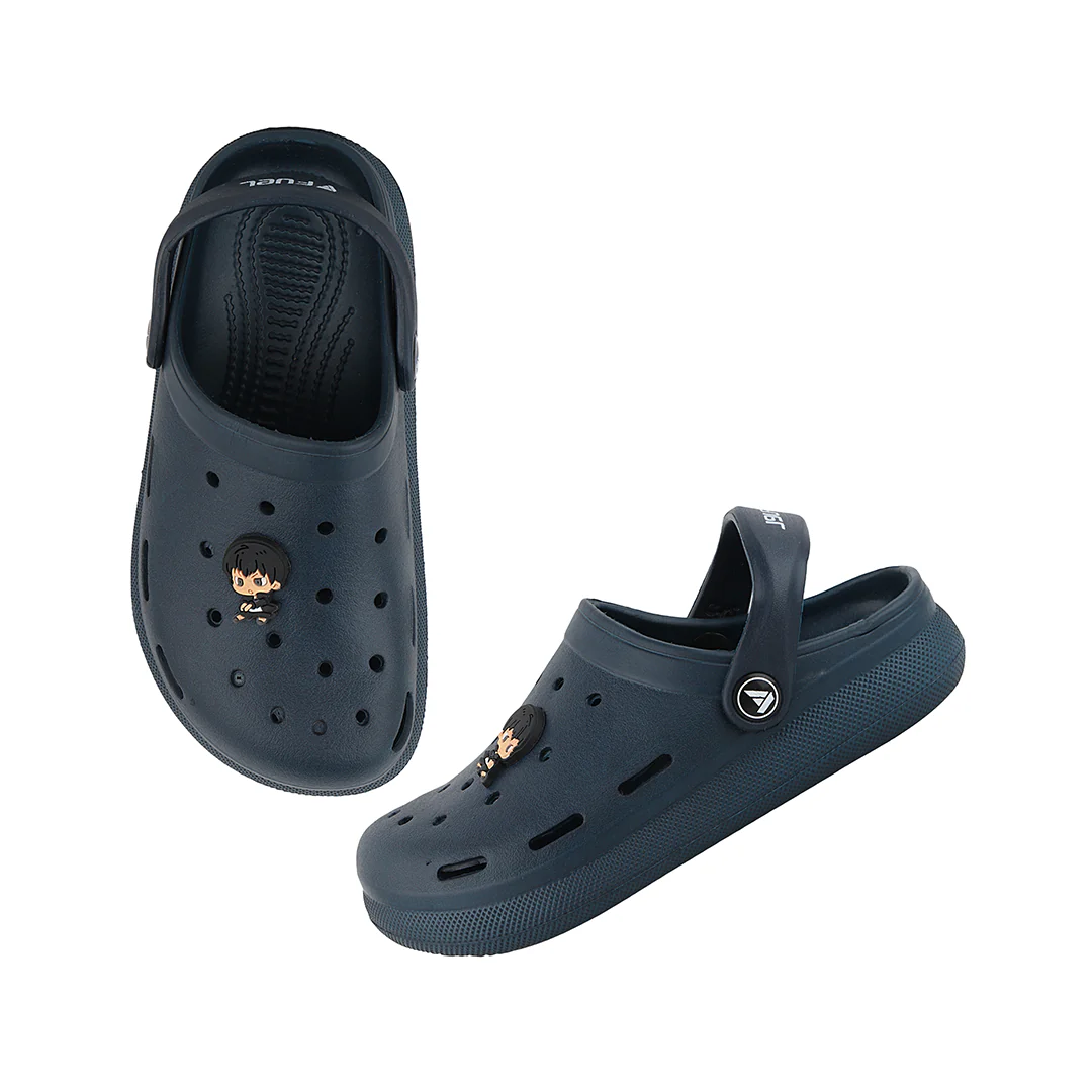 FUEL Hooper Lightweight & Comfortable Pull-On Casual Clogs with Cushioned Footbed for Kids (Navy) - Image 8
