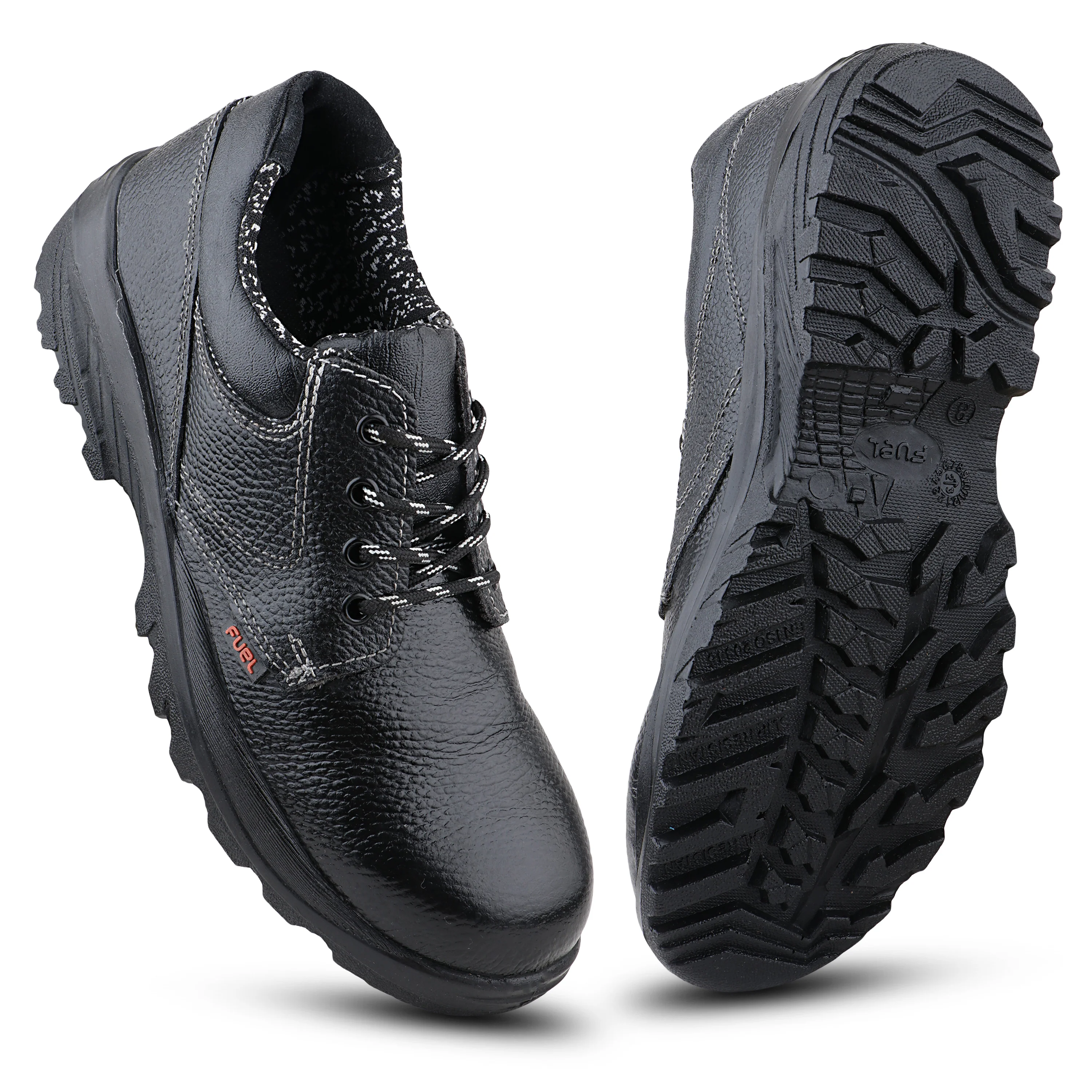 FUEL Squad DD PU Single Density Sole Industrial Safety Shoes for Men Industrial with 200J Steel Toe (Black) - Image 6
