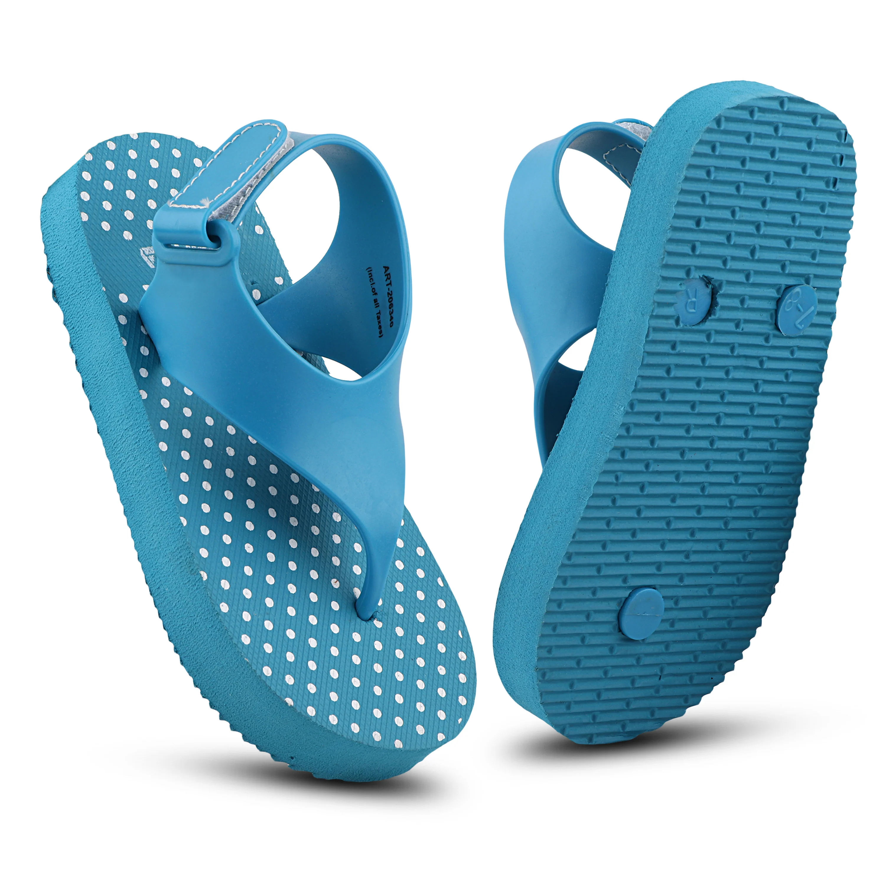 FUEL Casio Adjustable Velcro Strap & Comfortable EVA Slipper for Kids (Blue) - Image 6