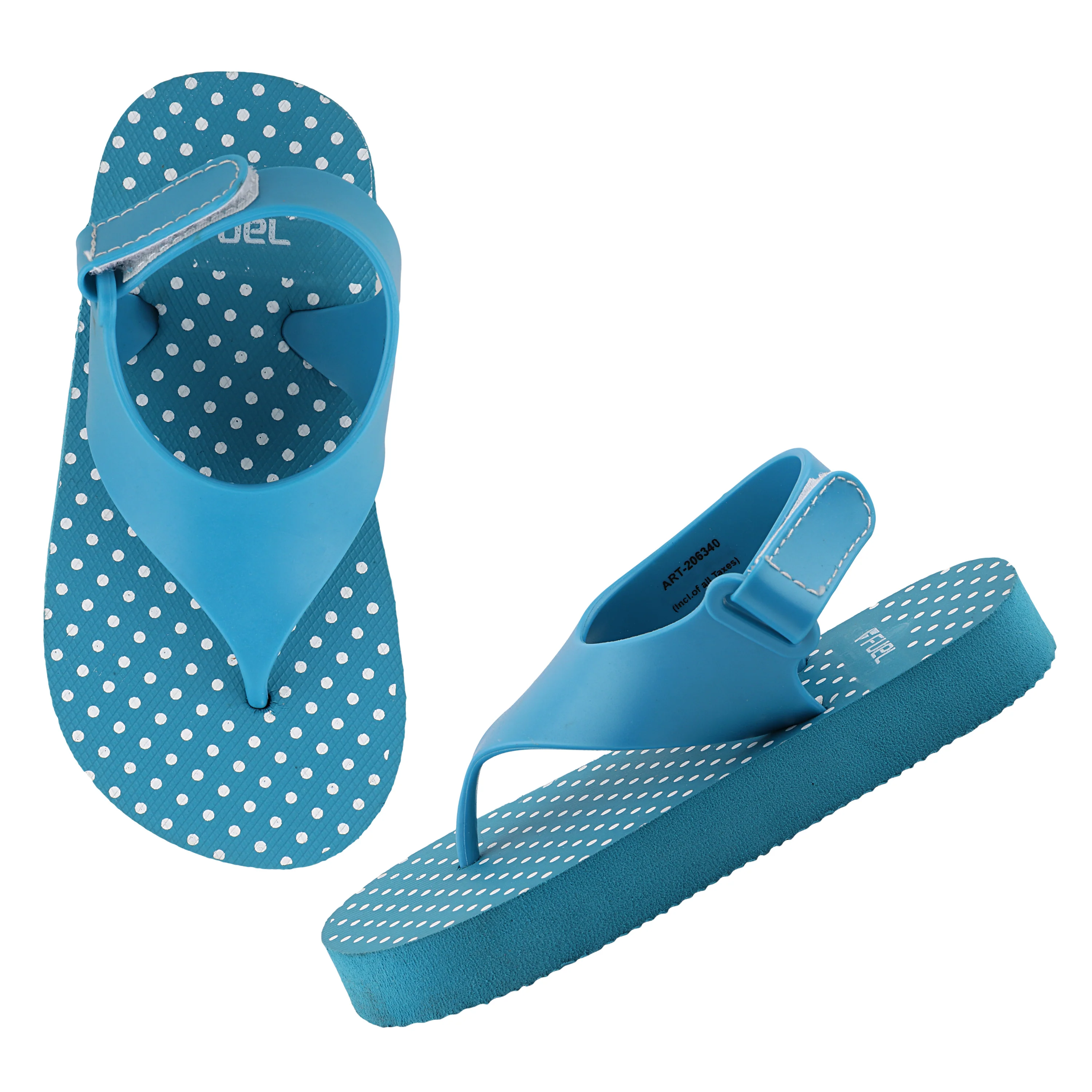 FUEL Casio Adjustable Velcro Strap & Comfortable EVA Slipper for Kids (Blue) - Image 7