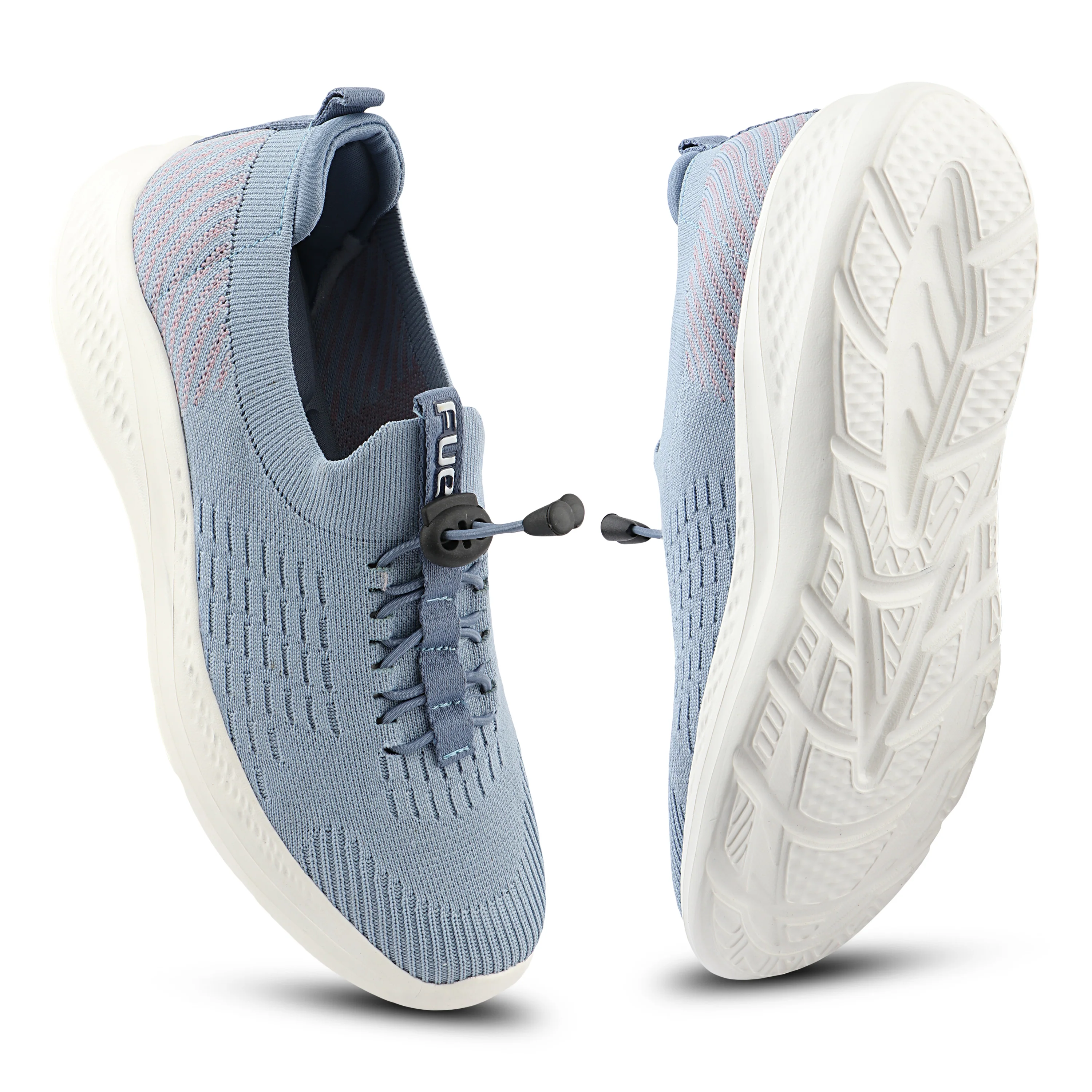 FUEL Lacy Breathable & Cushioned Footbed Running & Walking Lace-Up Women's Sports Shoes (Blue) - Image 5