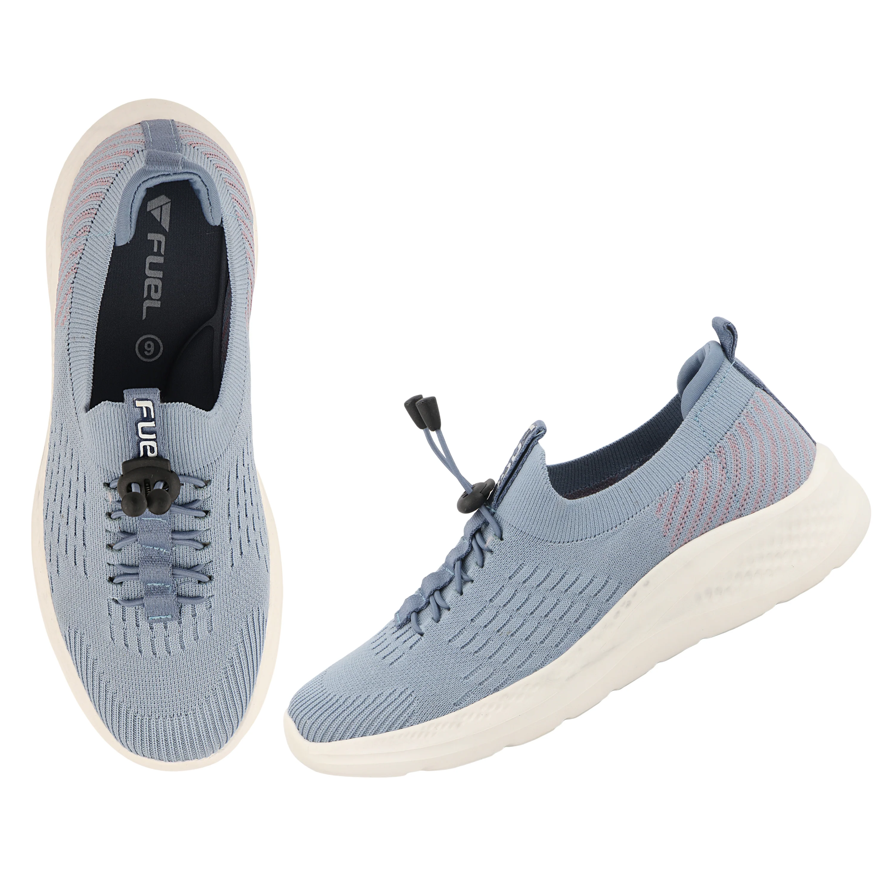 FUEL Lacy Breathable & Cushioned Footbed Running & Walking Lace-Up Women's Sports Shoes (Blue) - Image 7