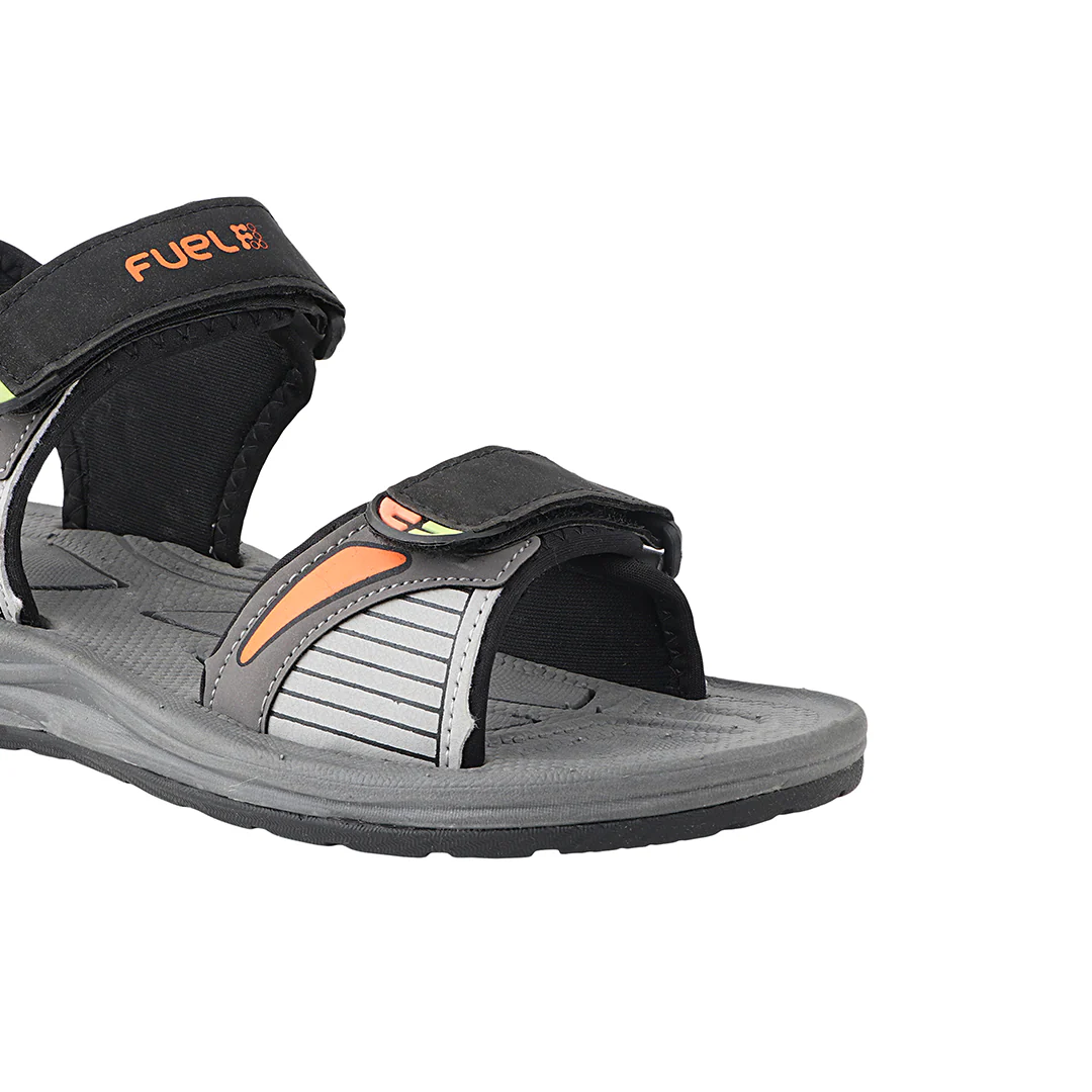 FUEL Leo Breathable & Flexible Sports Sandal For Men (Black) - Image 2
