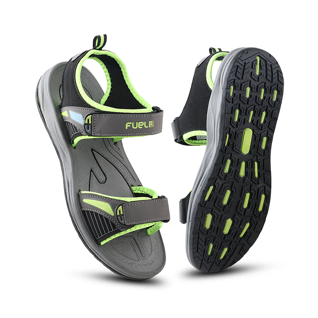 FUEL Leo Breathable & Flexible Sports Sandal For Men (Grey) - Image 7