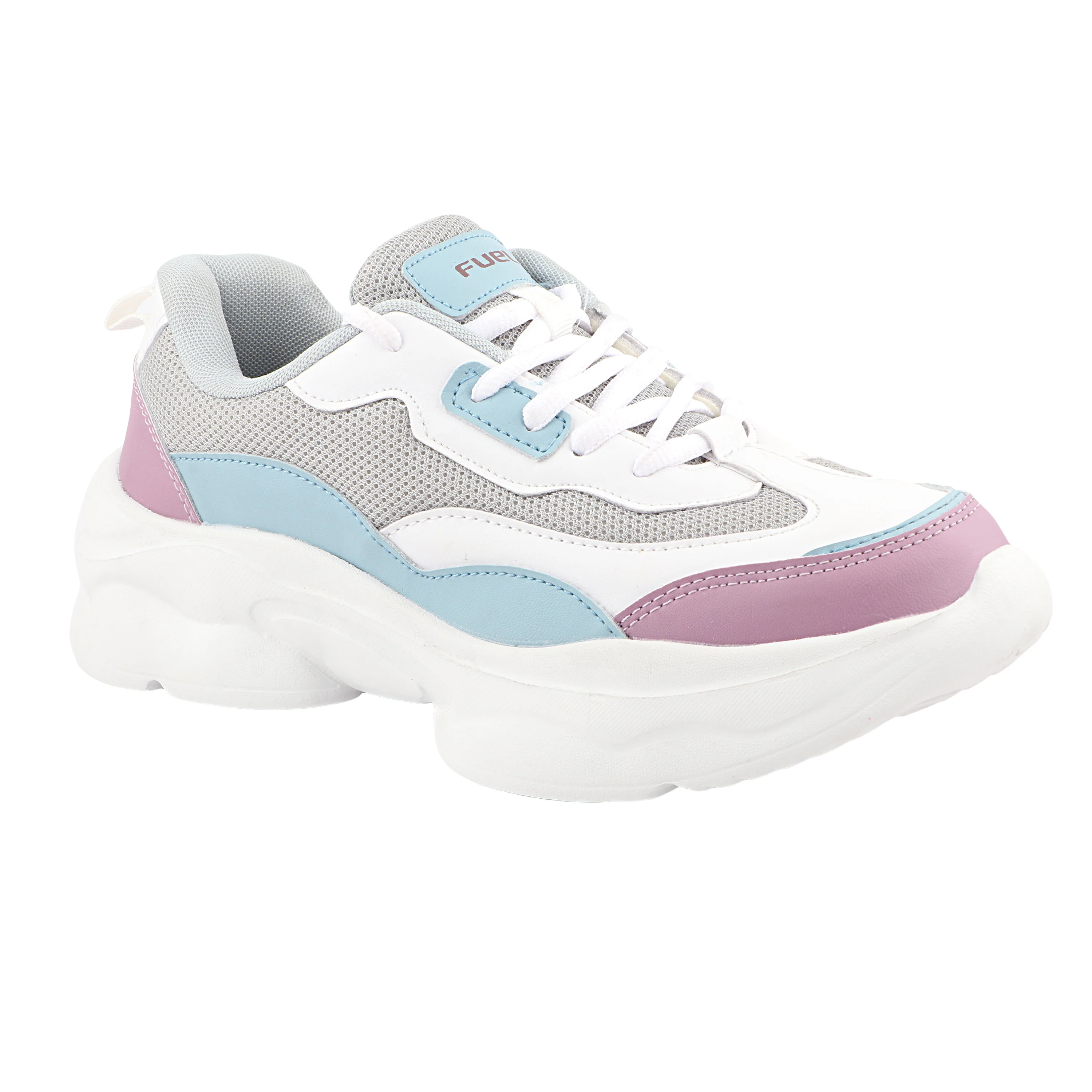 FUEL Lina Lightweight & Comfortable with Lace-Up Running & Daily Wear Sports Shoes for Women's (Blue)