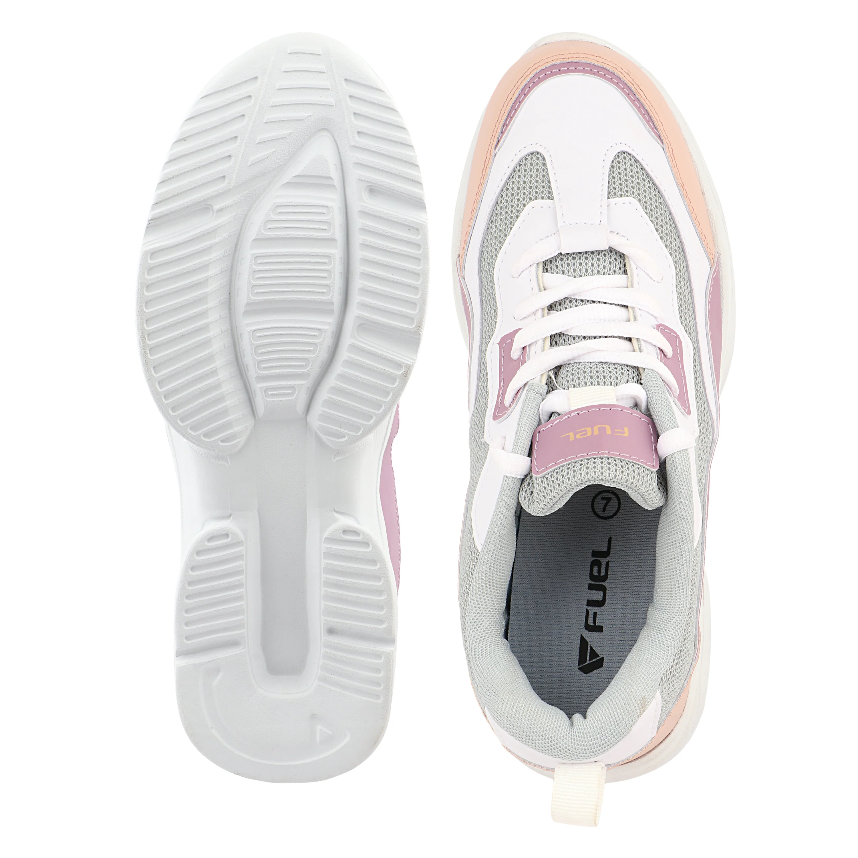 FUEL Lina Lightweight & Comfortable with Lace-Up Running & Daily Wear Sports Shoes for Women's (Peach) - Image 4