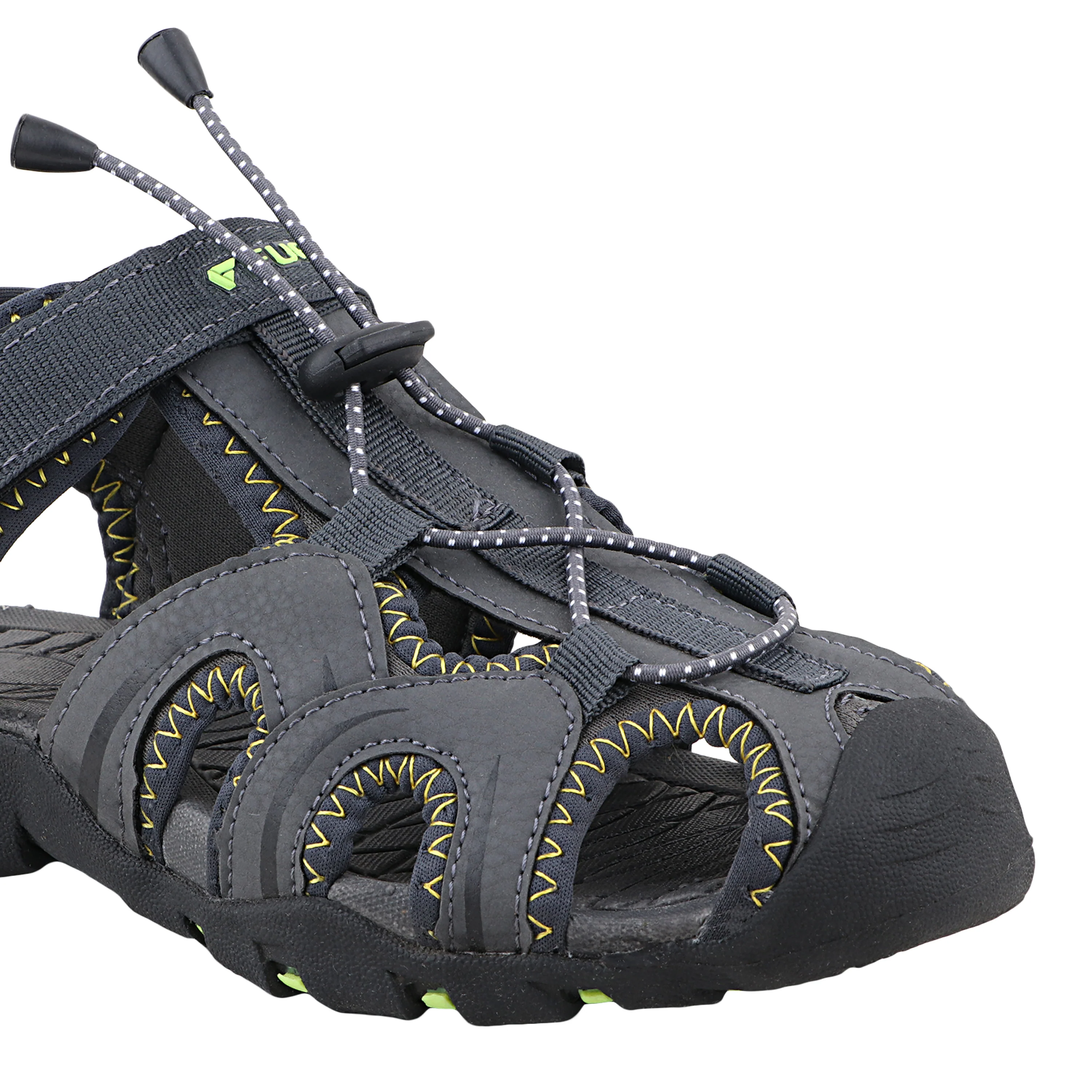 FUEL Max Comfortable & Protective Toe Cap Sport sandals for Boy (Black) - Image 2