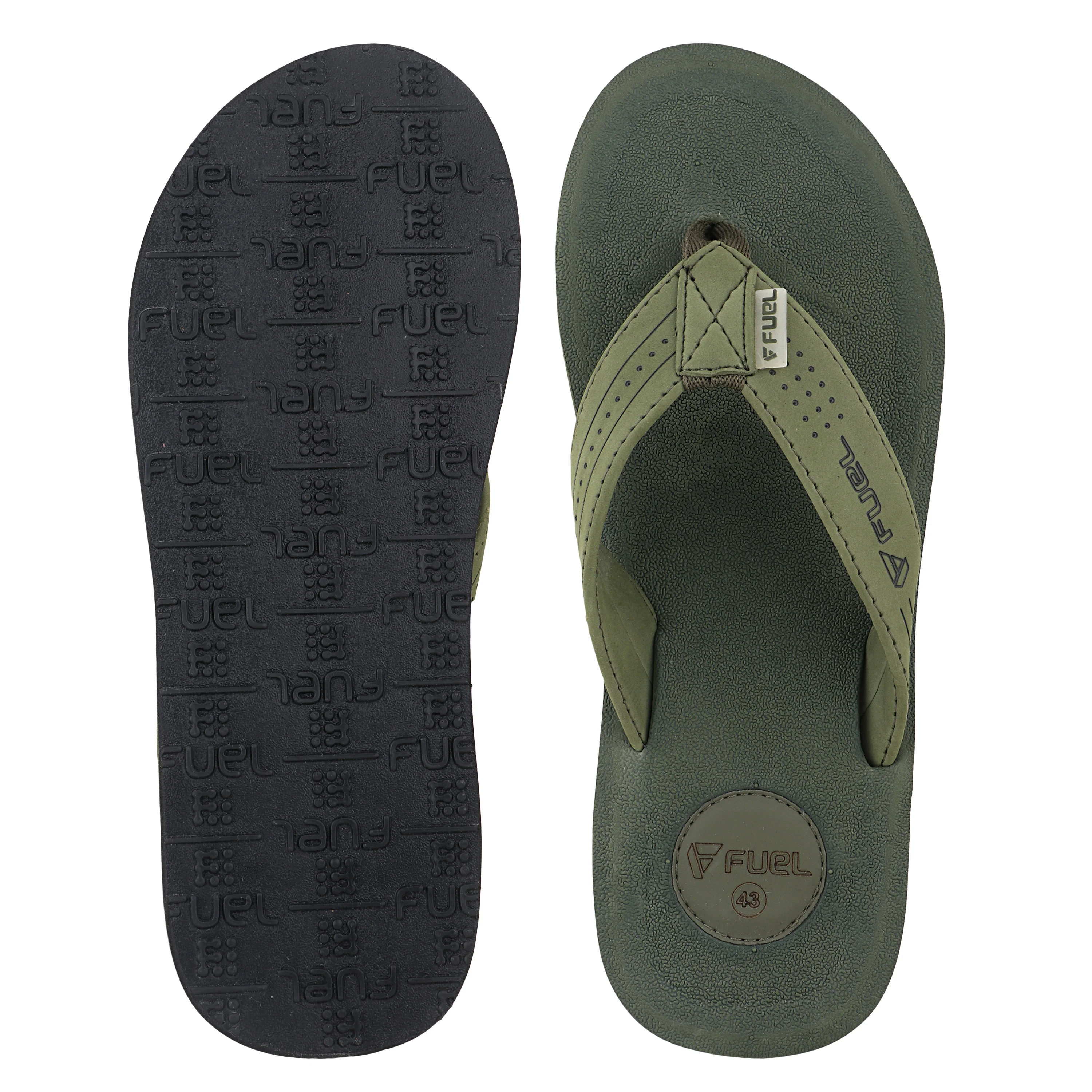 FUEL FMS-01 Comfortable with Flexible EVA Sole for Daily Comfort Slipper for Men's (Olive) - Image 5