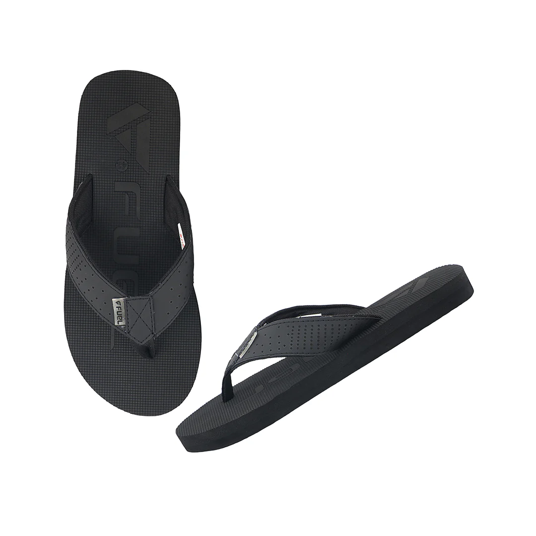 FUEL FMS-02 Comfortable & Light weight Men's Slippers (Black) - Image 7