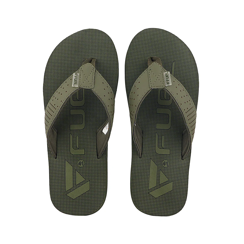 FUEL FMS-02 Comfortable & Light weight Men's Slippers (Olive) - Image 6
