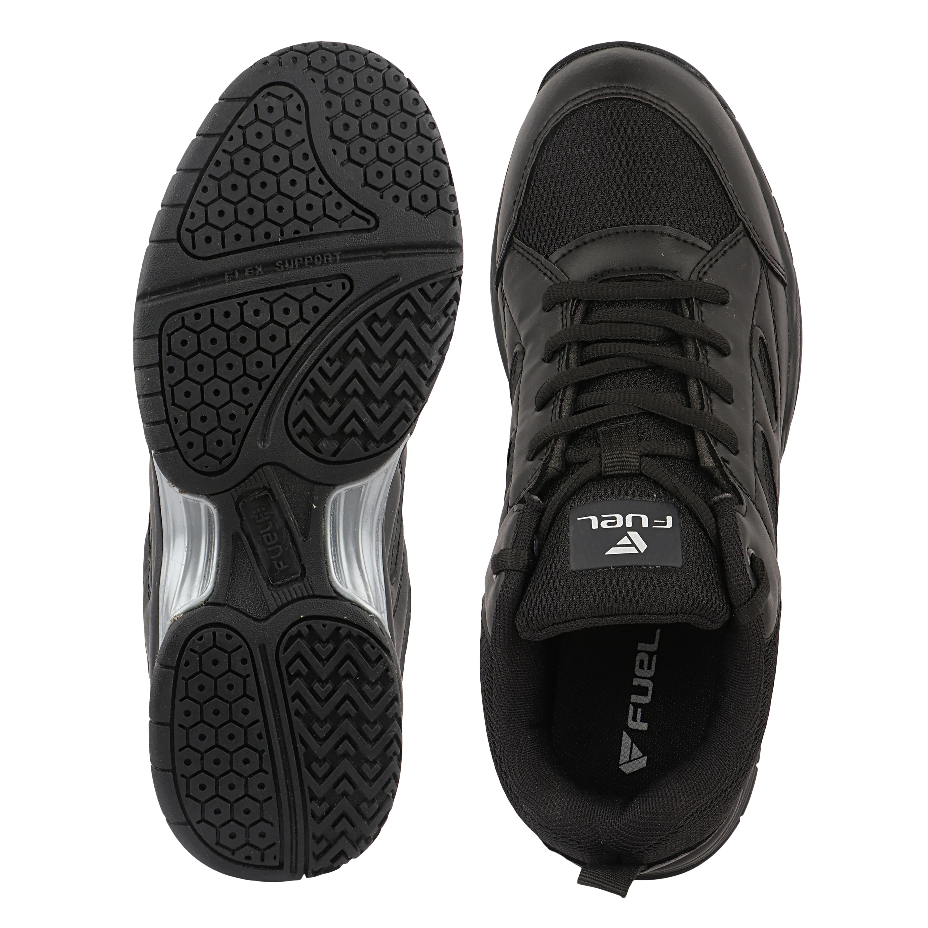 FUEL Snow Lightweight & Durable Lace-Up Sports Shoes for Men's (Black) - Image 5