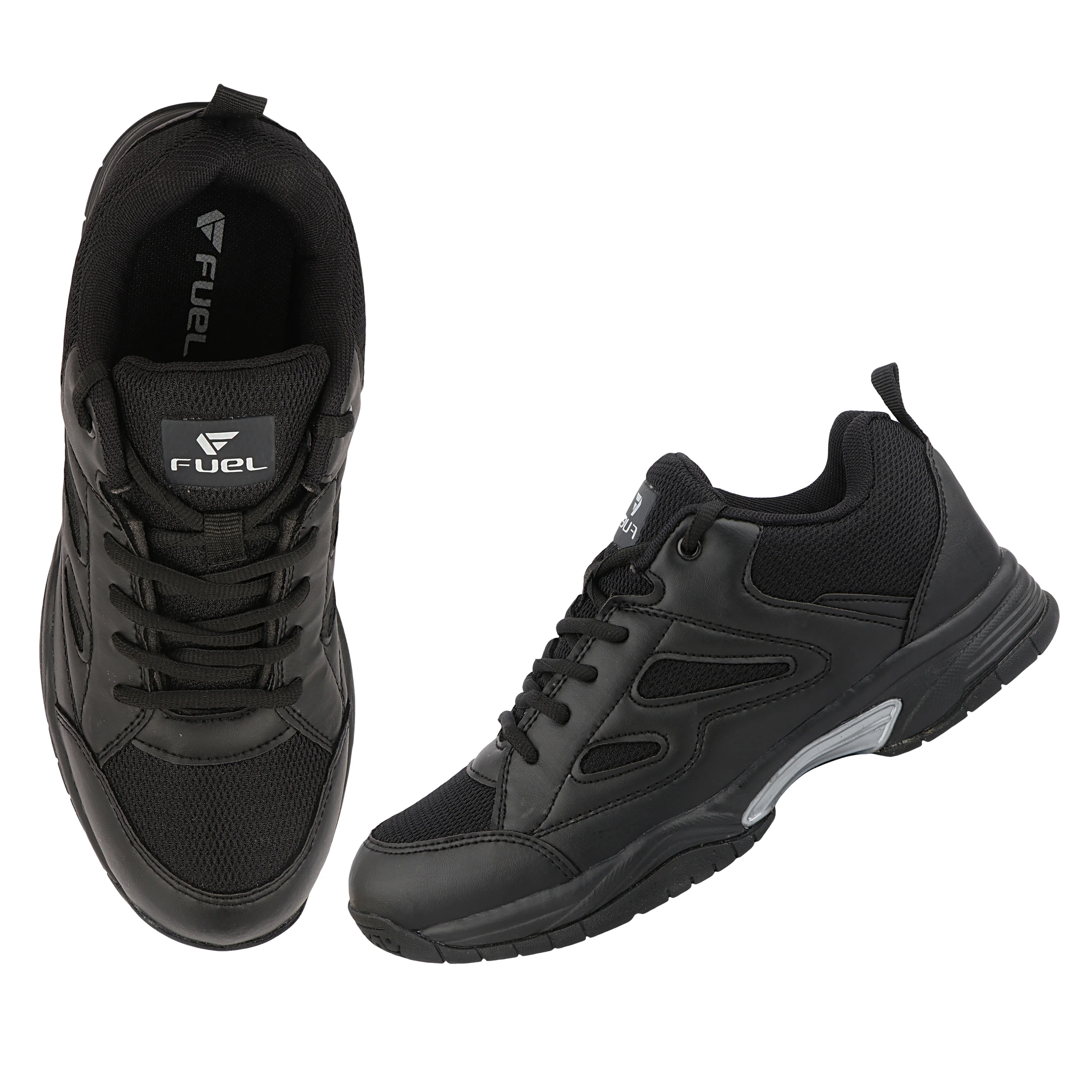 FUEL Snow Lightweight & Durable Lace-Up Sports Shoes for Men's (Black) - Image 6
