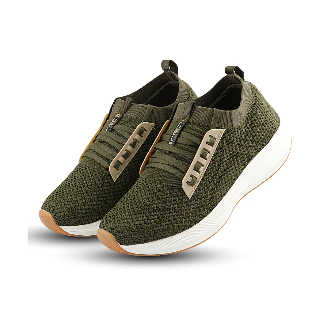 FUEL Morgen Lightweight & Breathable Casual & Sports Shoes For Men's (Olive) - Image 4