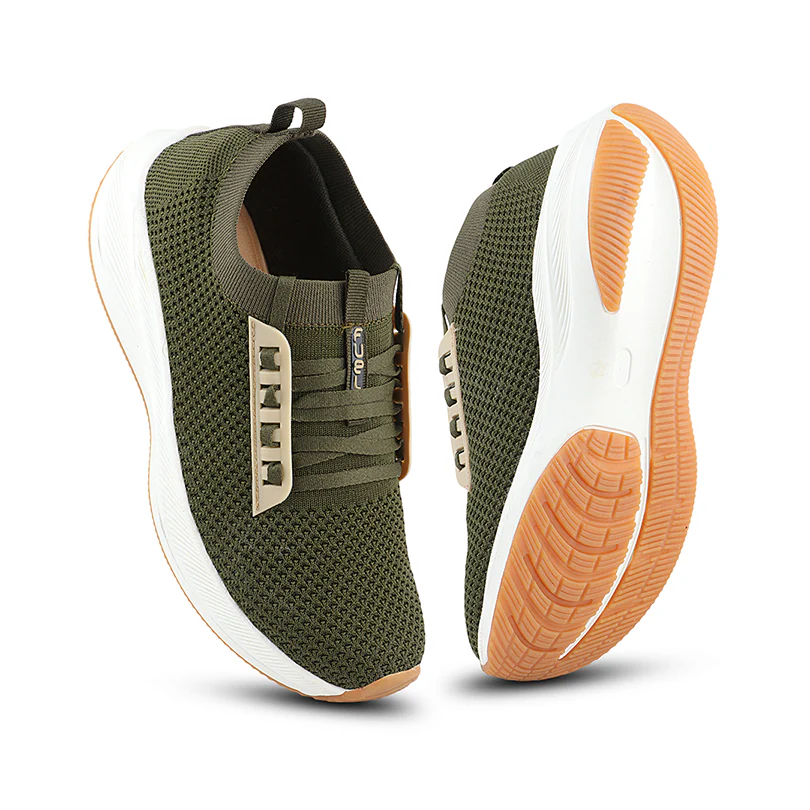 FUEL Morgen Lightweight & Breathable Casual & Sports Shoes For Men's (Olive) - Image 6