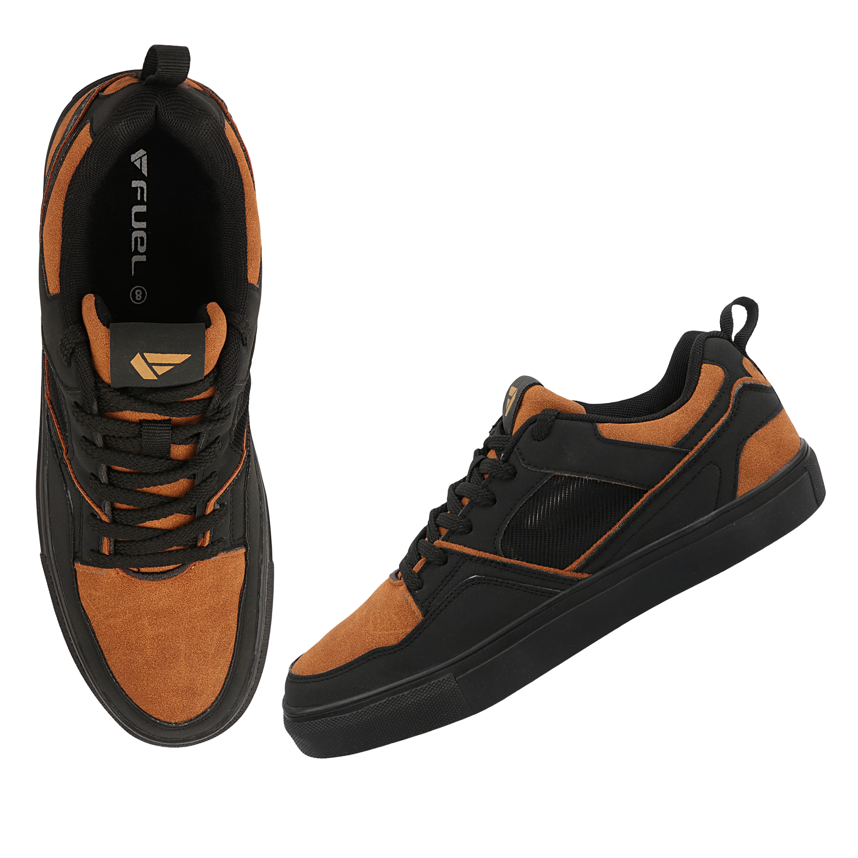 FUEL Nava-08 Lightweight Casual & Running Shock-Absorbing Comfort TPR Sole Sports Shoes for Men's (Black) - Image 6