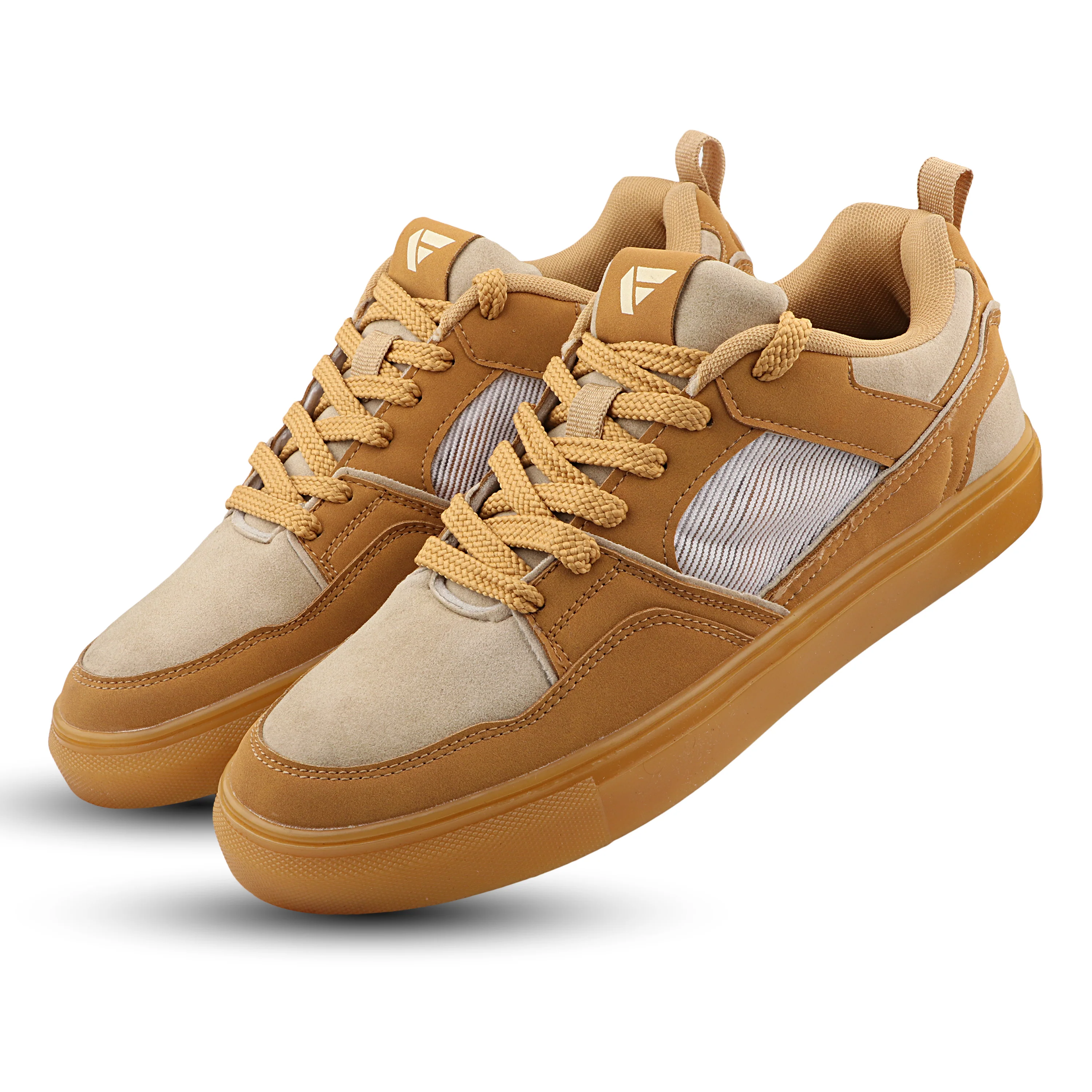 FUEL Nava-08 Lightweight Casual & Running Shock-Absorbing Comfort TPR Sole Sports Shoes for Men's (Beige) - Image 3