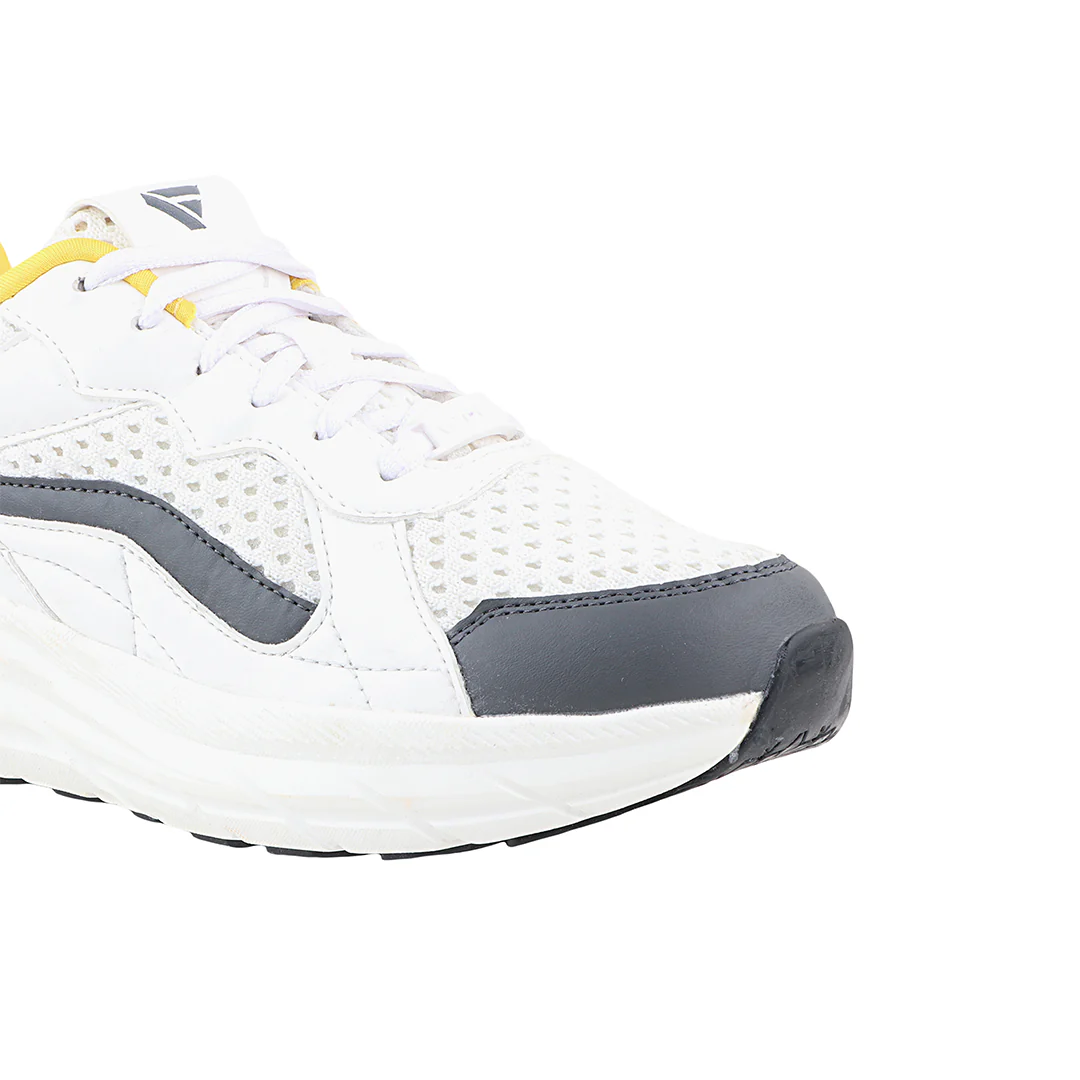 FUEL Nava-03 Comfortable & Light weight Trendy Sports Shoes for Men (White-yellow) - Image 3