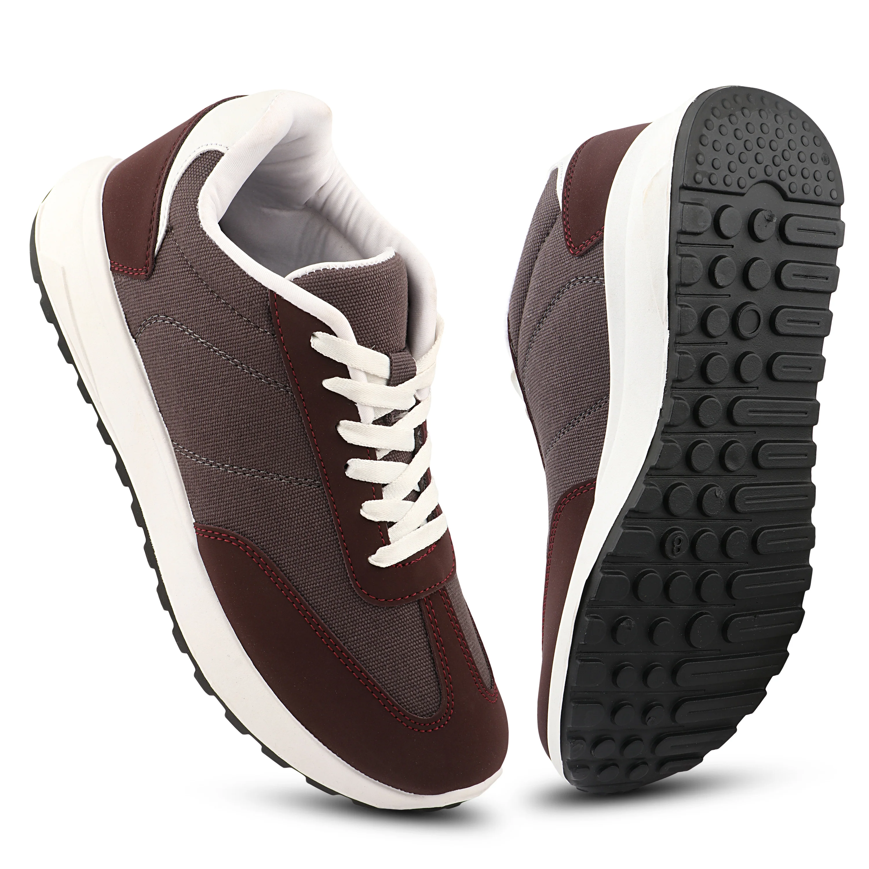 FUEL Neostep-03 Flexible & Lightweight Shock-Absorbing and Comfort Durable Sole Sports Shoes for Men's (Mehroon) - Image 5