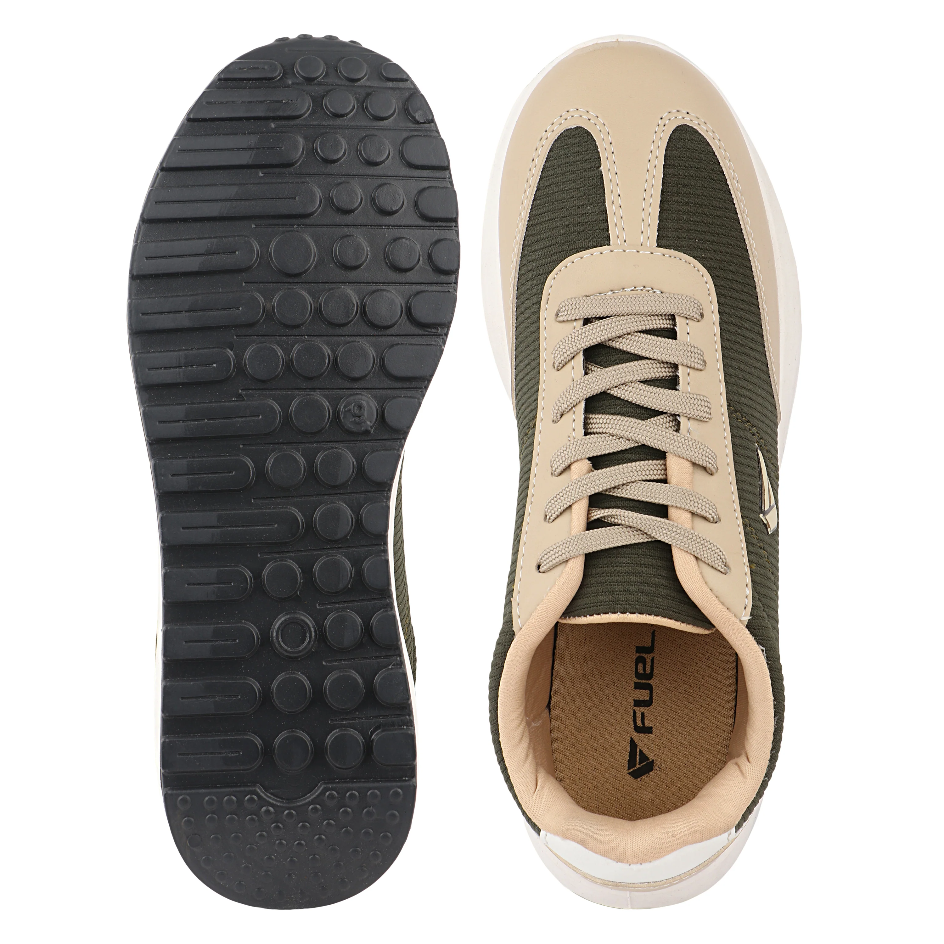 FUEL Neostep-04 Lightweight & Durable with Stylish Corduroy Cushioned Comfort Durable PVC Sole for Men's (Olive) - Image 4