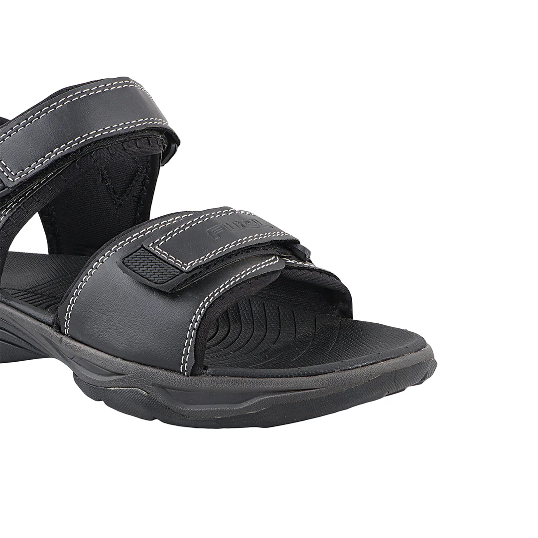 FUEL Oliver Trendy Comfortable & Outdoor Casual Sports Sandal for Men's (Black) - Image 2