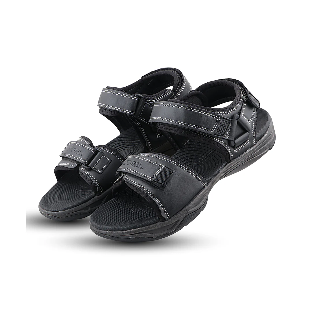 FUEL Oliver Trendy Comfortable & Outdoor Casual Sports Sandal for Men's (Black) - Image 7