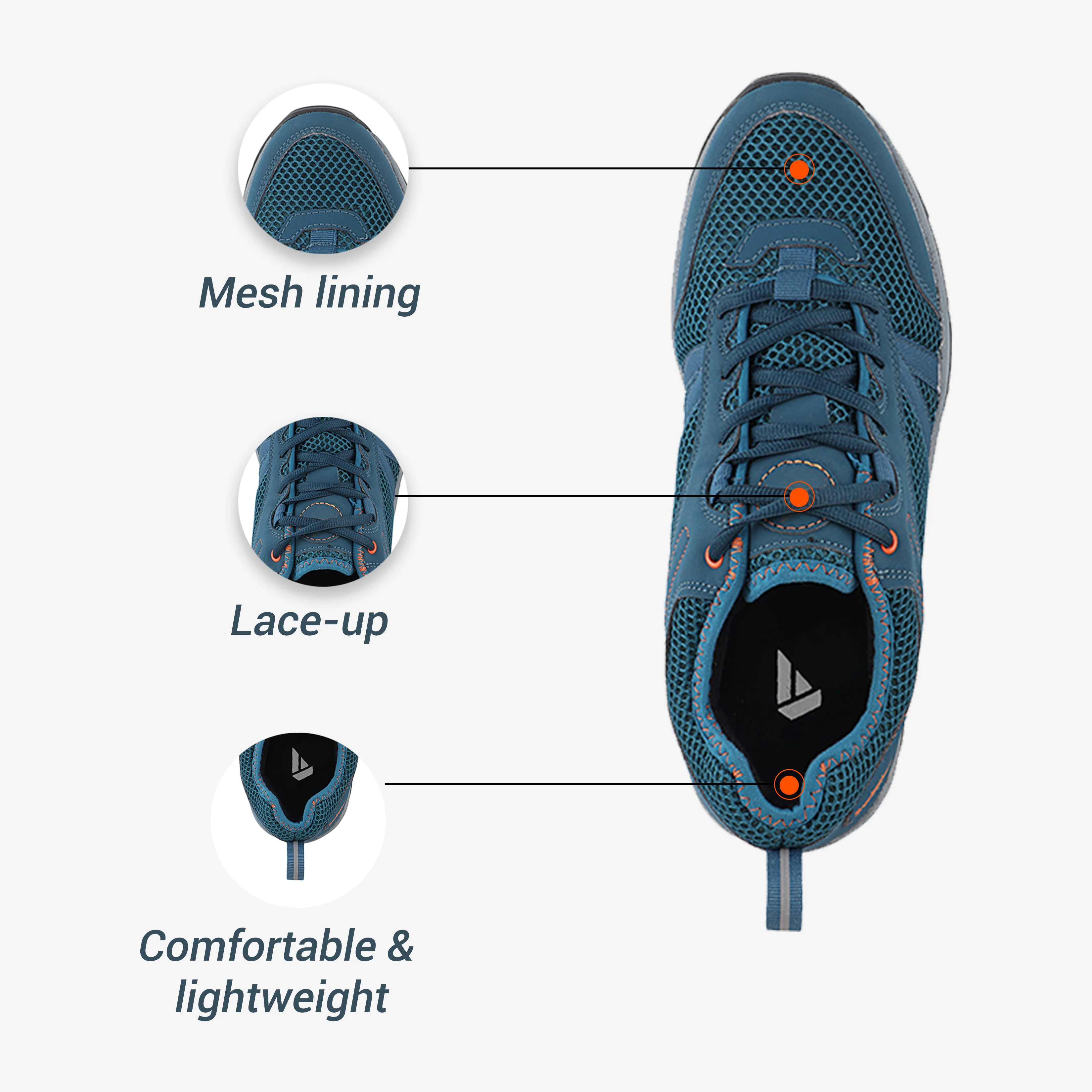 FUEL Outdoor-03 Active Everyday Comfort Sport Shoes for Men's (T.Blue) - Image 3