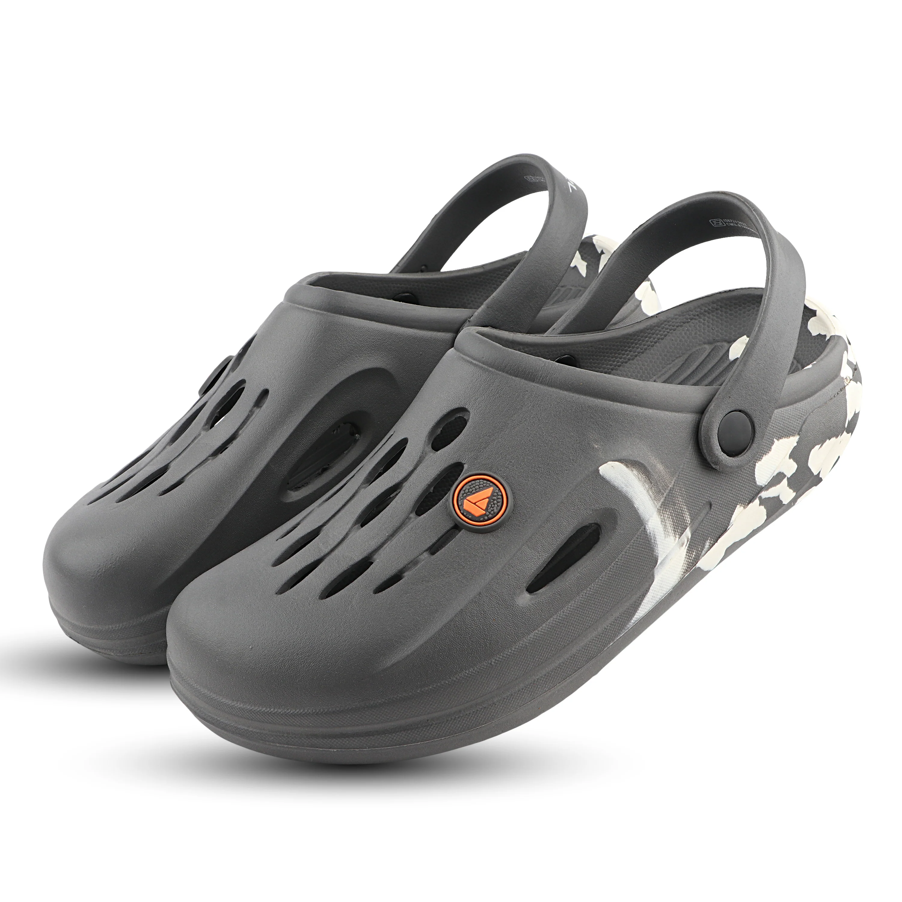 FUEL Oxygen Cushioned Comfort and Lightweight Slip-On with Anti-Slip Sole Clogs for Men's (Grey) - Image 3