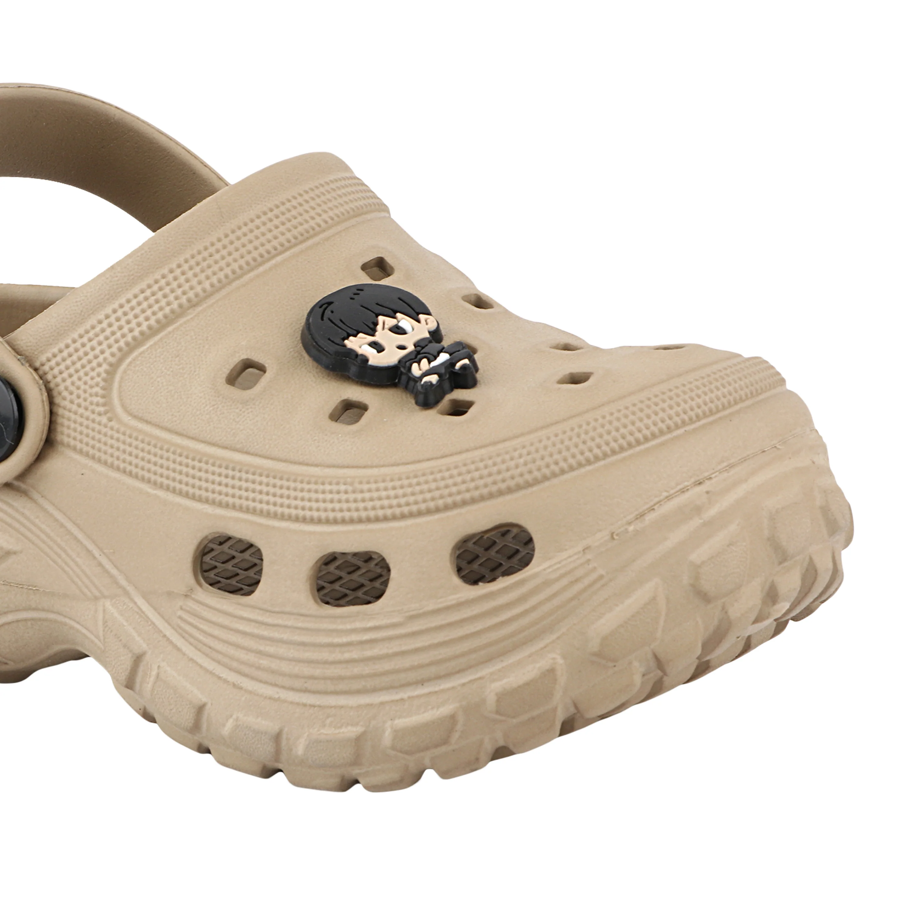 FUEL Poddle Cute & Lightweight EVA Slip-On Clogs for Kids (Khakhi) - Image 2